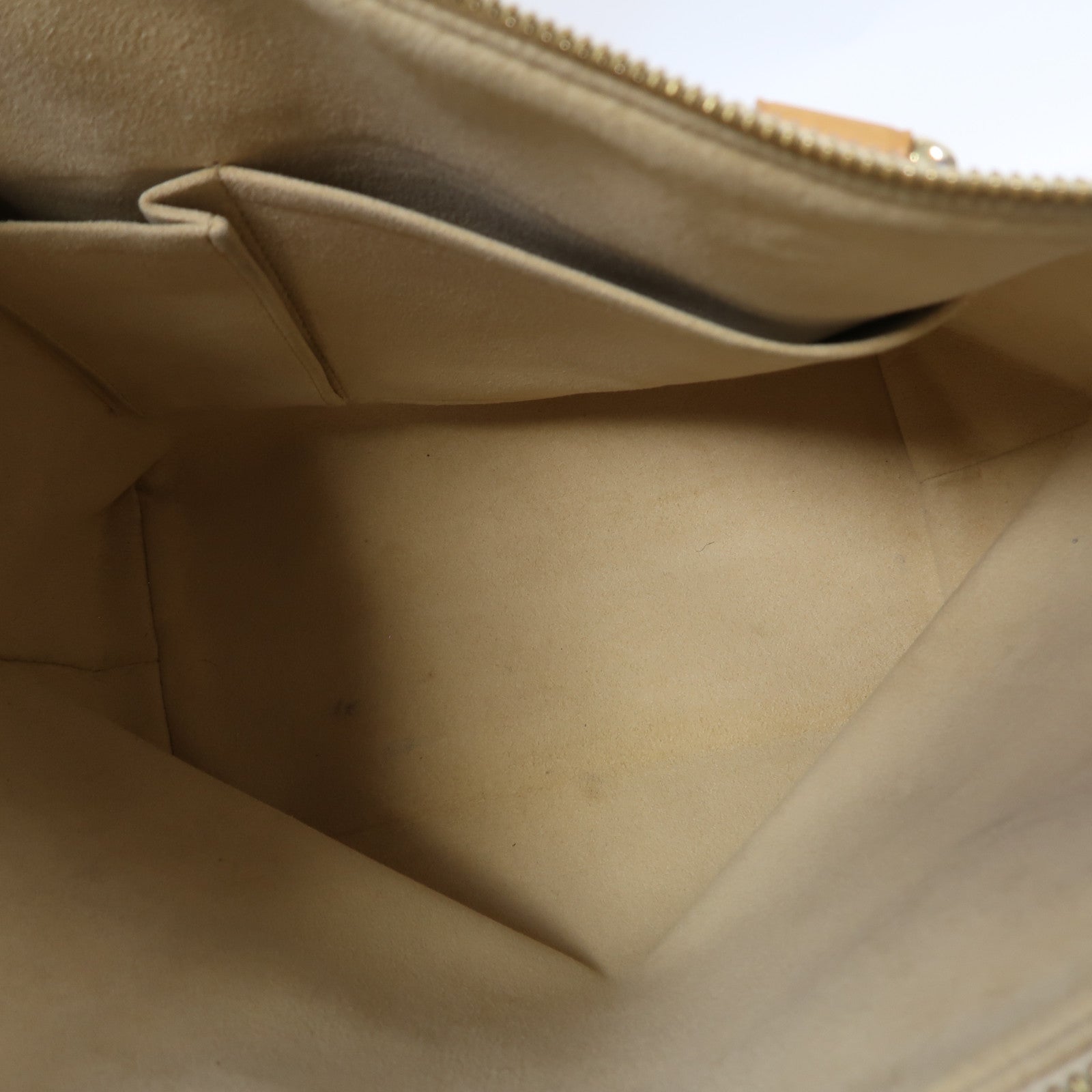 LOUIS VUITTON Damier Azur Saleya PM金扣手挽袋白色