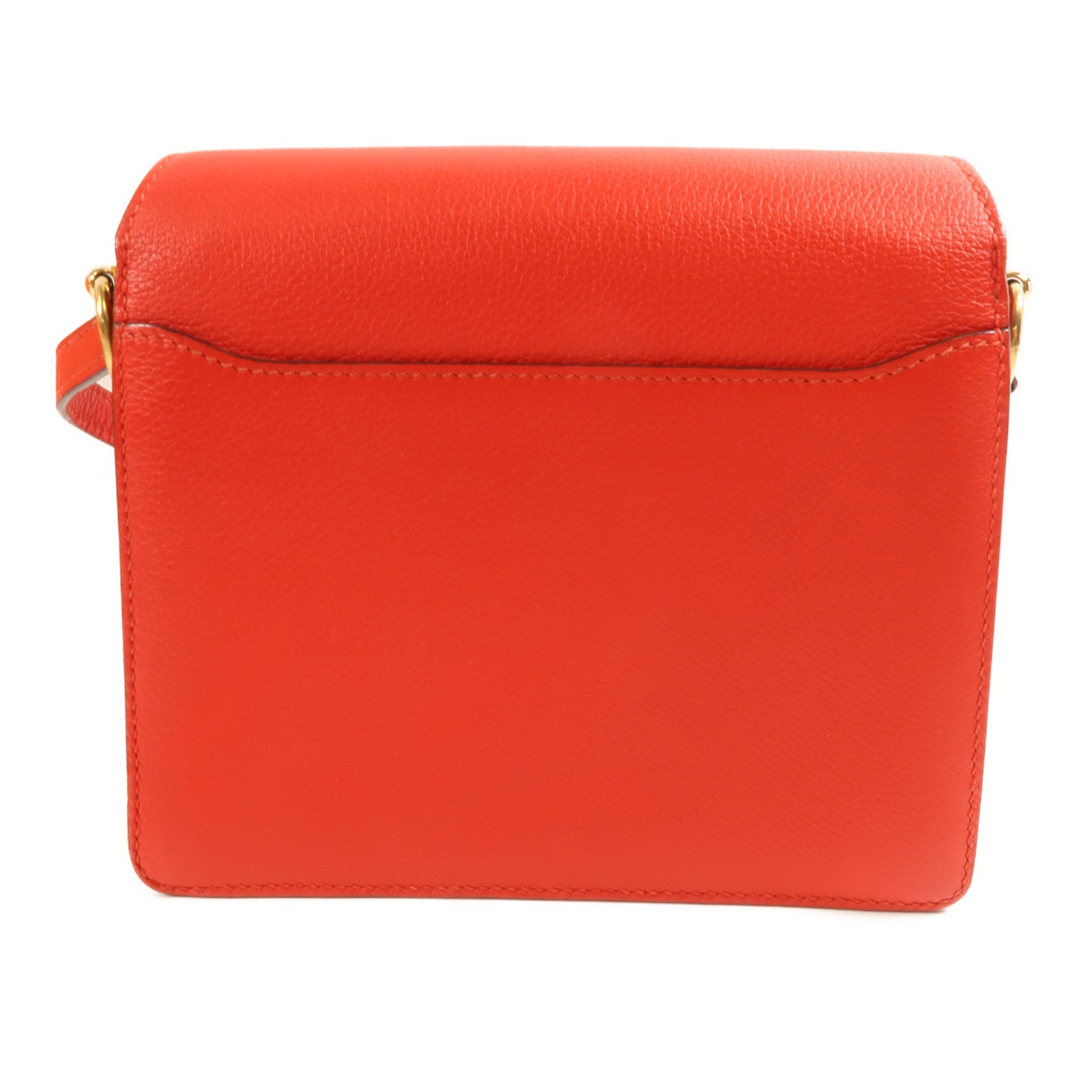 HERMES Evercolor皮革Mini Roulis金扣肩背袋Rouge Tomate