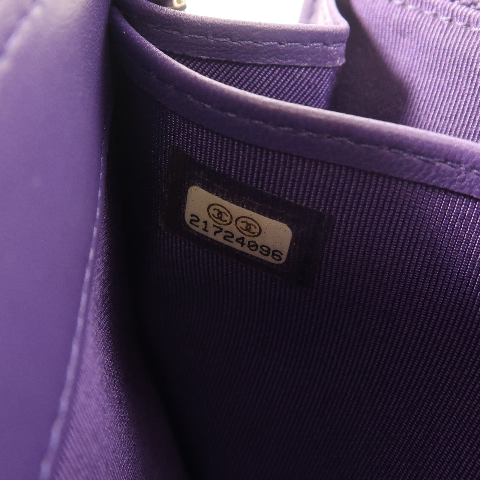 CHANEL 羊皮皮革Zipper Long Wallet銀扣長錢包