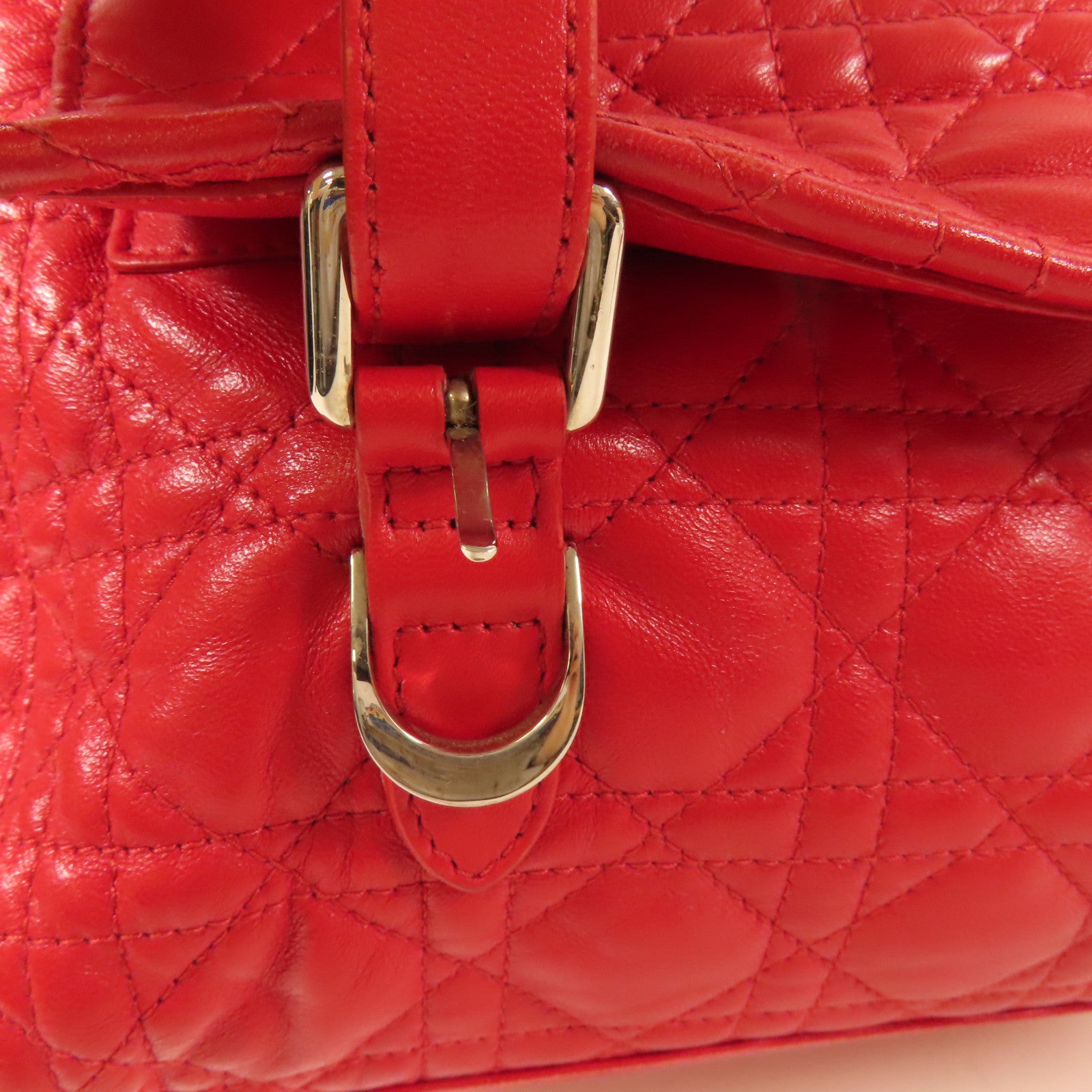 Dior 羊皮皮革Backpack銀扣背包