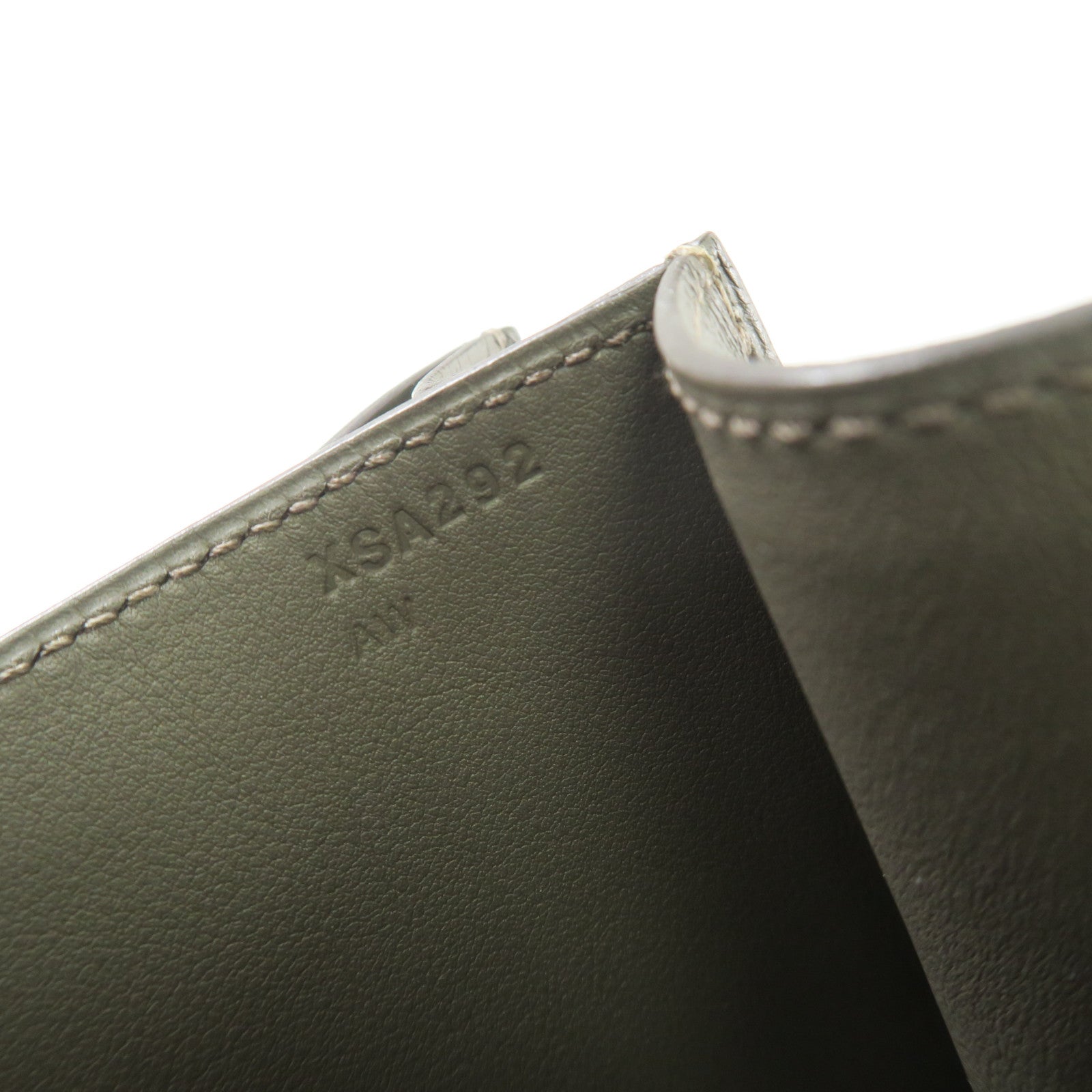 HERMES Swift皮革Constance 24金扣肩背袋Gris Etain錫器灰色