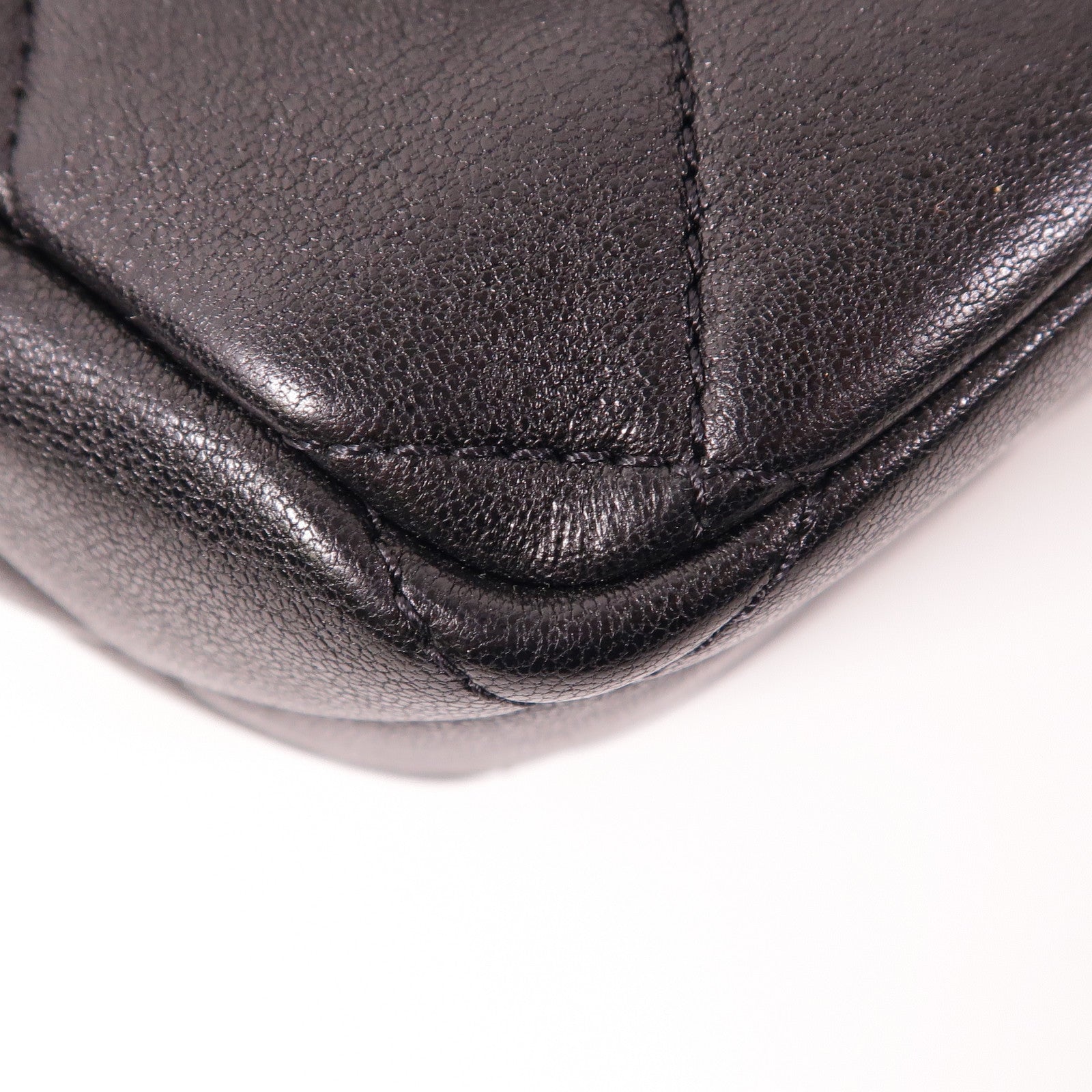 CHANEL 羊皮皮革Chain Shoulder金扣手挽肩背兩用袋