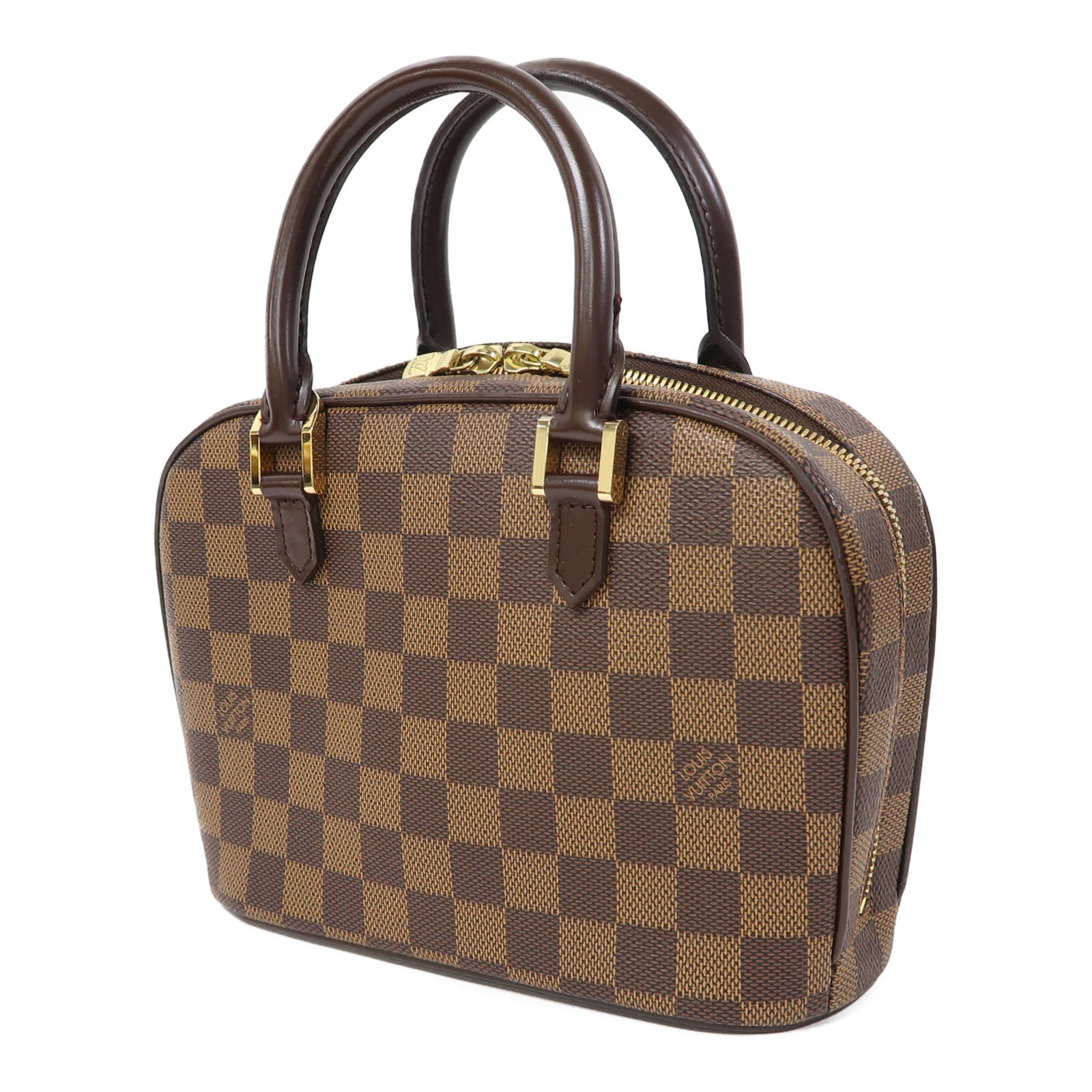 LOUIS VUITTON 【激減優惠】Damier Ebene Sarria Mini金扣手挽袋啡色