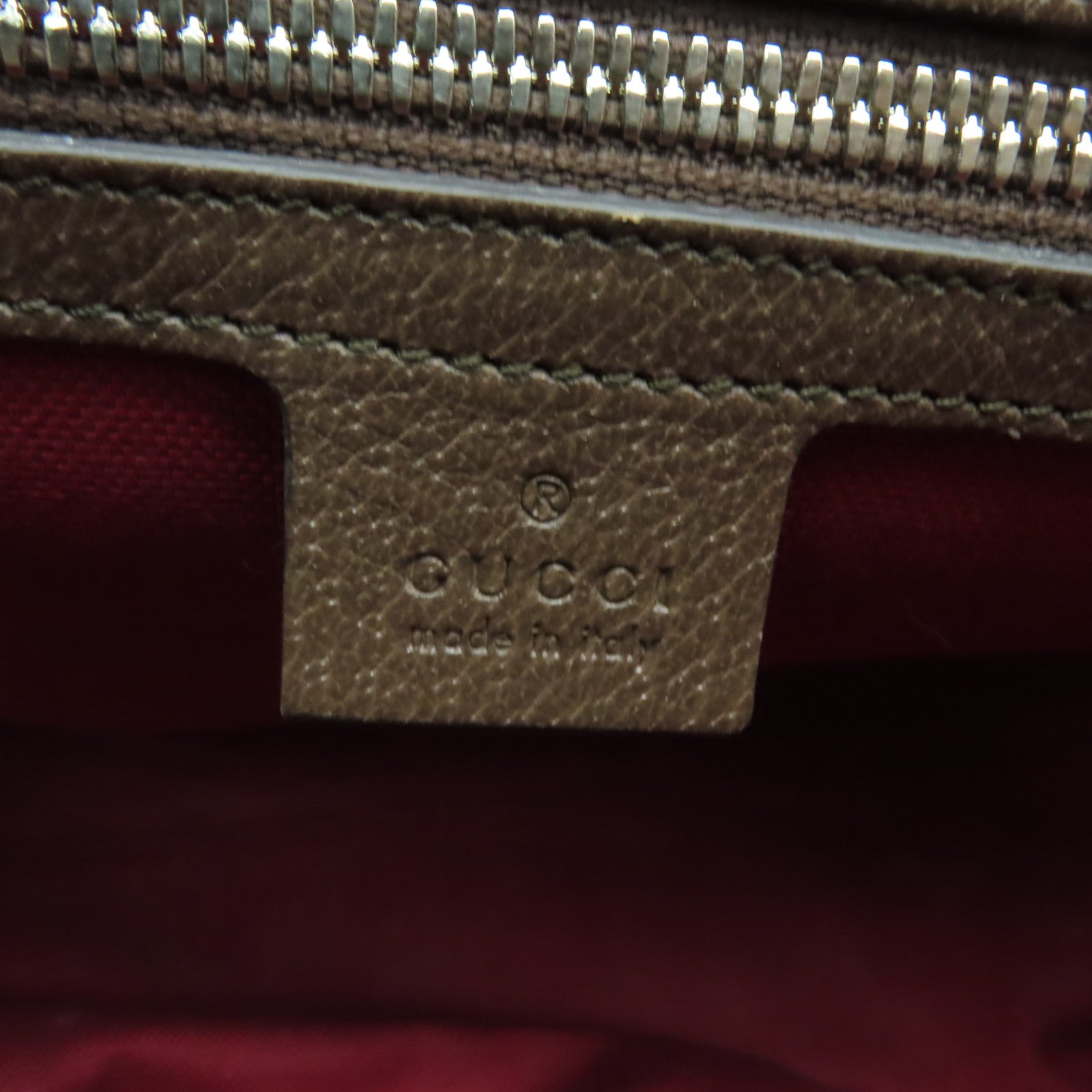 GUCCI 【激減優惠】塗層帆布Tote Bag銀扣手挽袋啡色