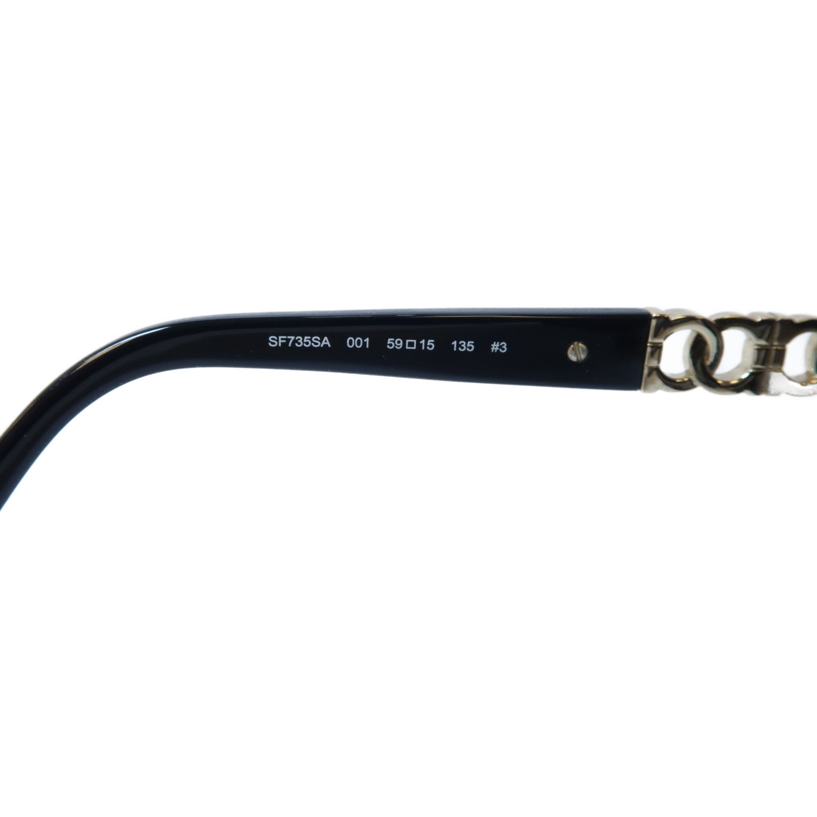 Salvatore Ferragamo 【激減優惠】PVC Sunglasses太陽眼鏡黑色/金色