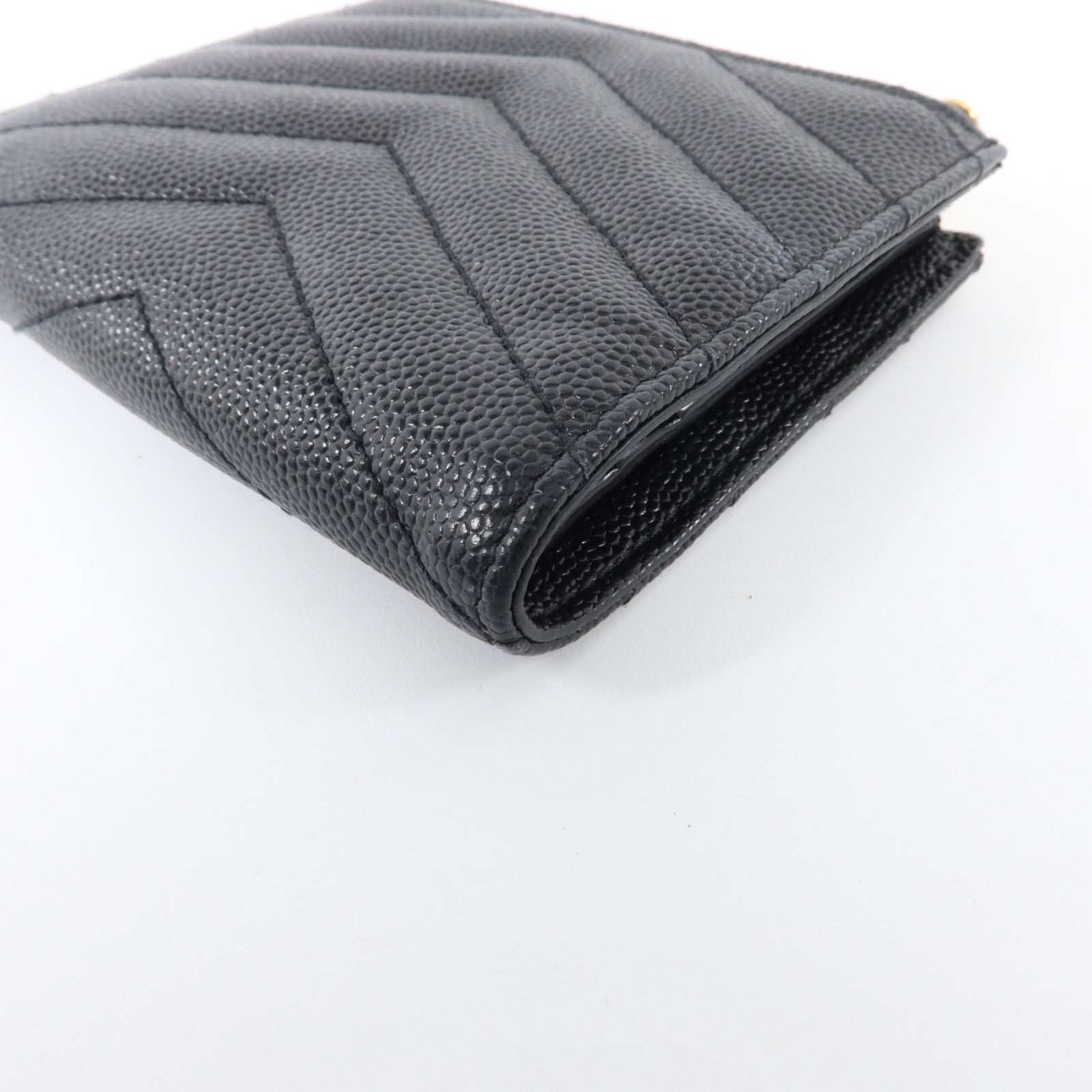 YVES SAINT LAURENT 牛皮皮革Cassandre Monogram Wallet金扣錢包
