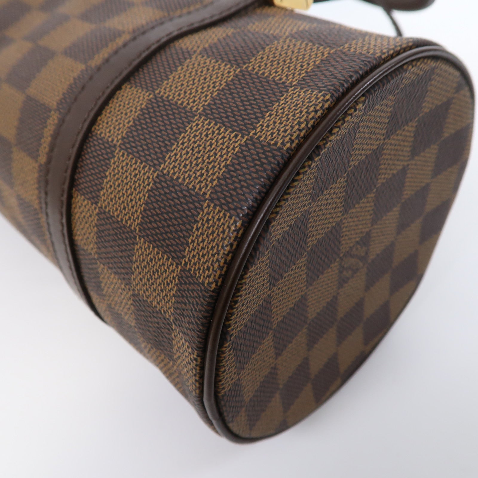 LOUIS VUITTON Damier Ebene Papillon PM金扣肩背袋啡色