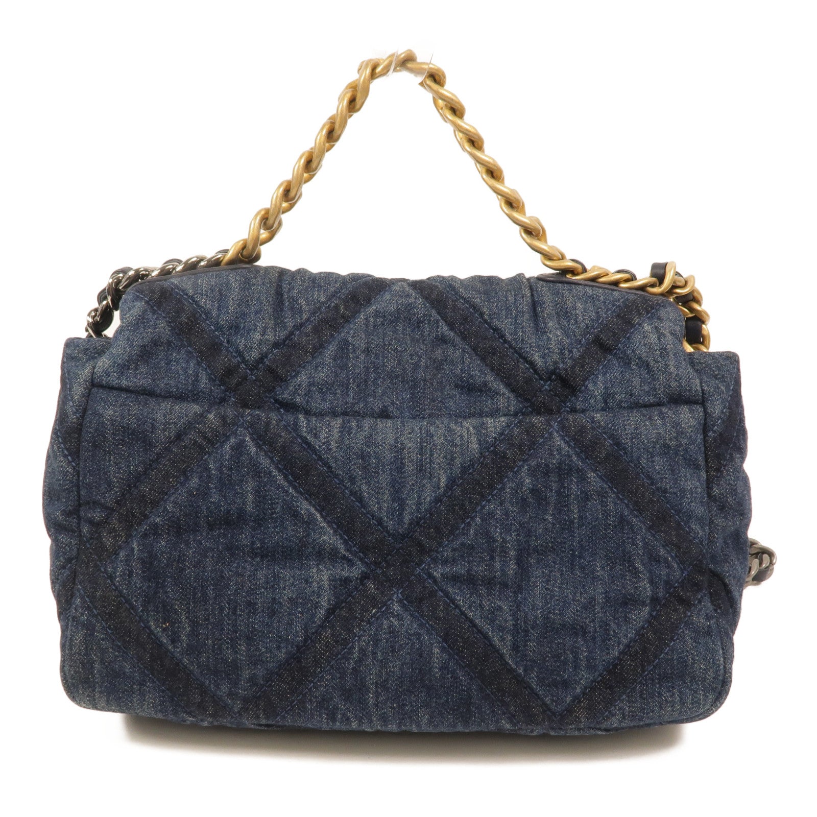 CHANEL 牛仔布Chanel 19 Small手挽肩背兩用袋