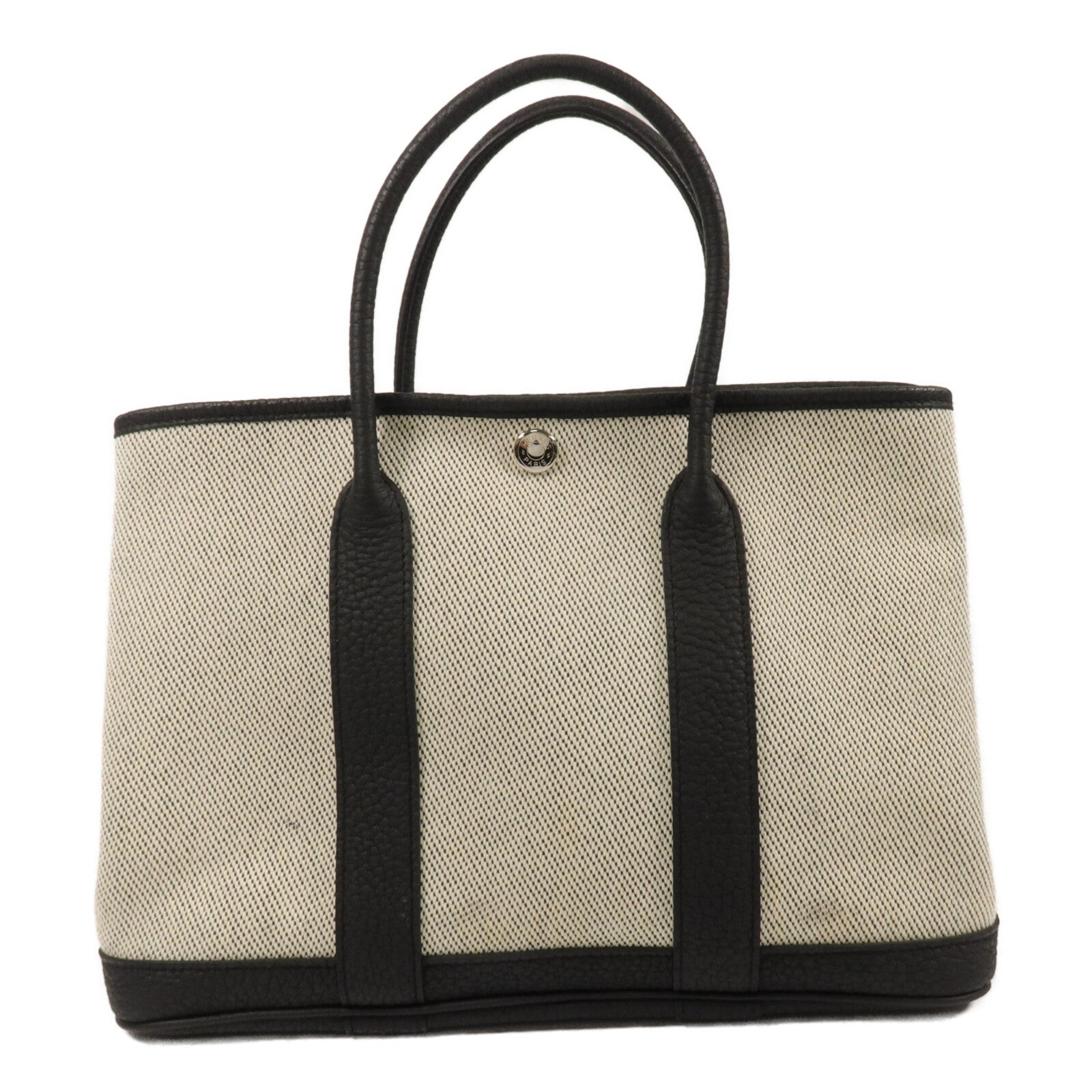 HERMES 帆布Garden Party TPM手挽袋Noir