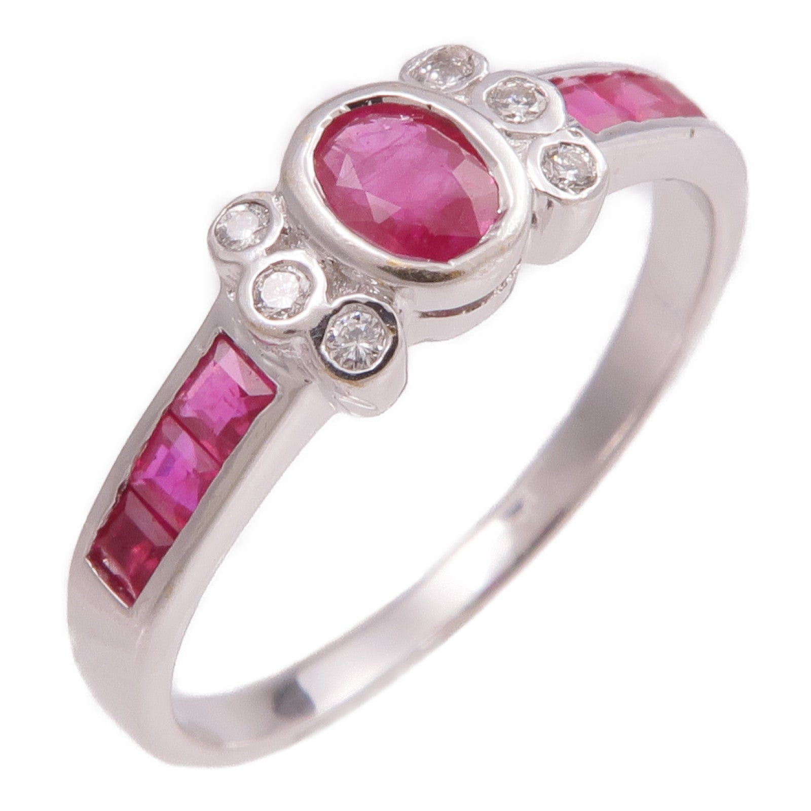 JEWELRY 【激減優惠】18K白金Ruby Ring紅寶石戒指US#6.5