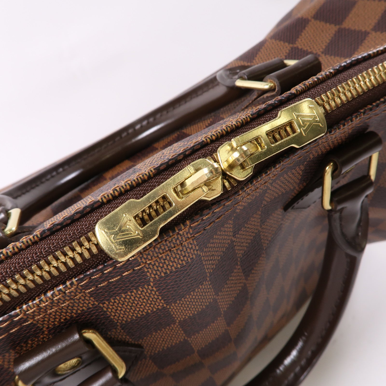 LOUIS VUITTON Damier Speedy Bandouliere 30金扣手挽肩背兩用袋啡色