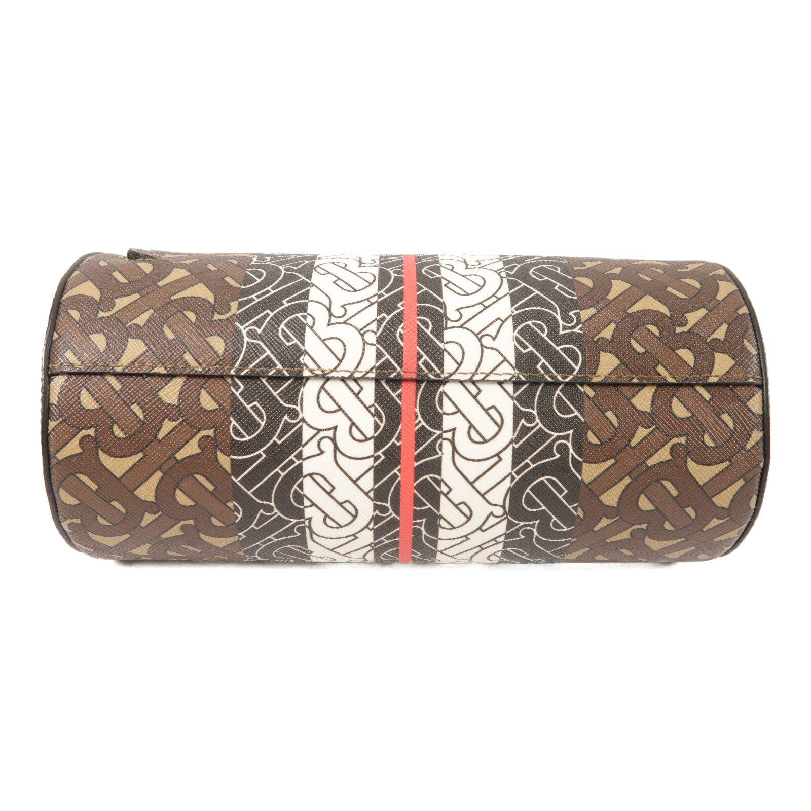 BURBERRY 塗層帆布Mongram Stripe金扣手挽肩背兩用袋