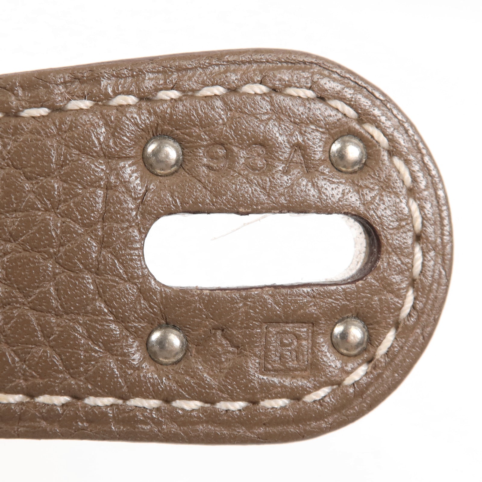 HERMES Togo皮革Lindy 30銀扣手挽肩背兩用袋Etoupe