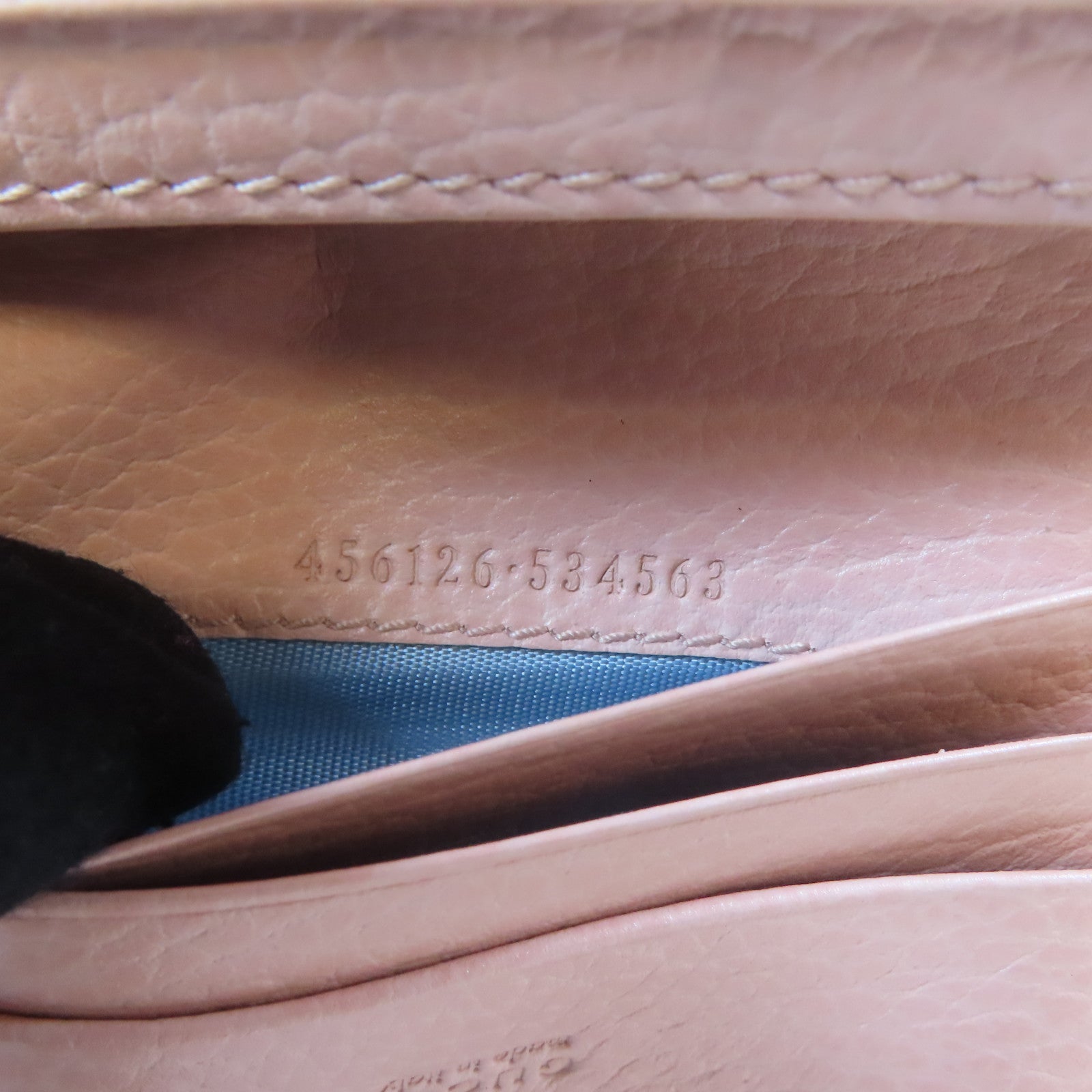 GUCCI 牛皮皮革Bifold Wallet金扣錢包灰色