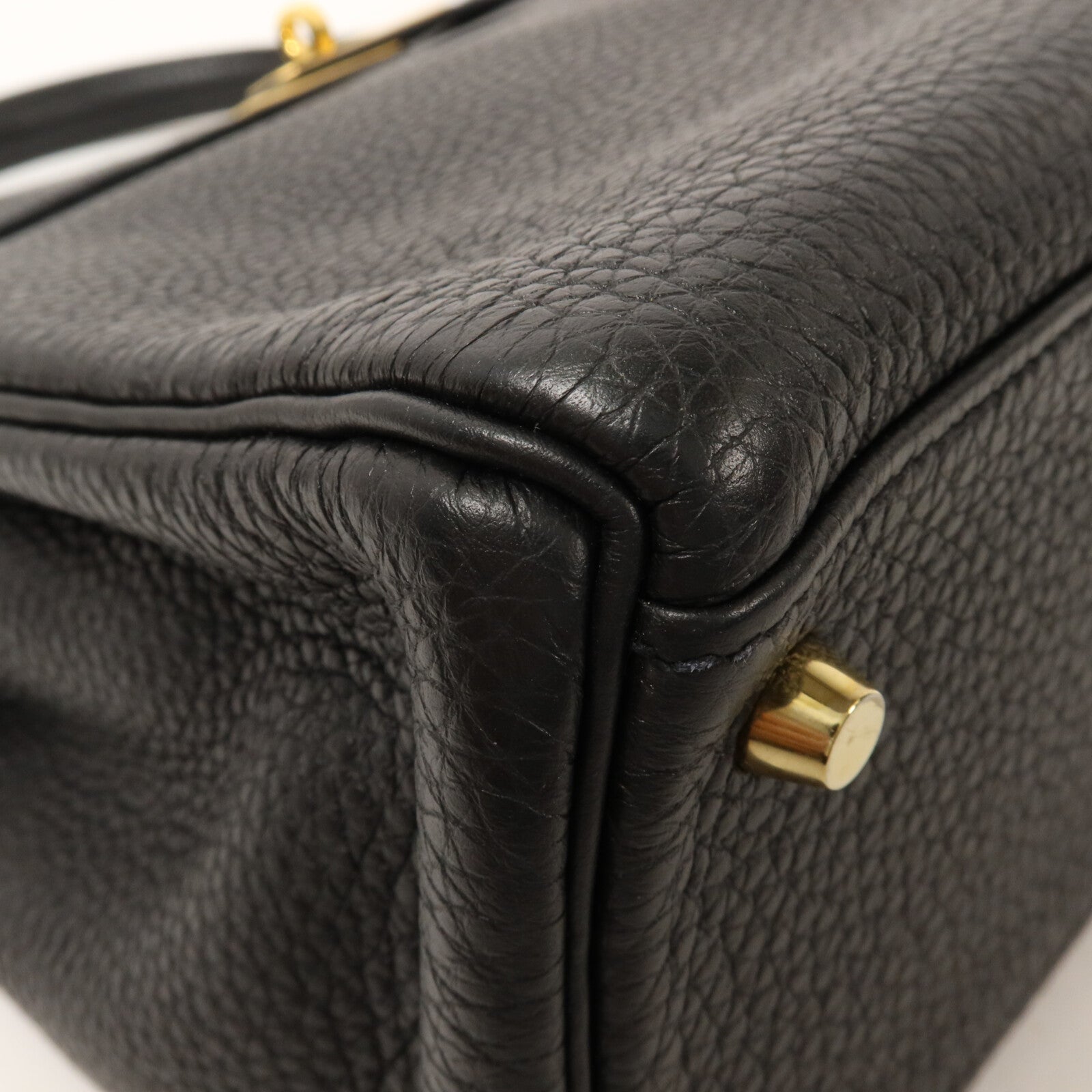 HERMES Clemence皮革Kelly 32手挽肩背兩用袋Noir