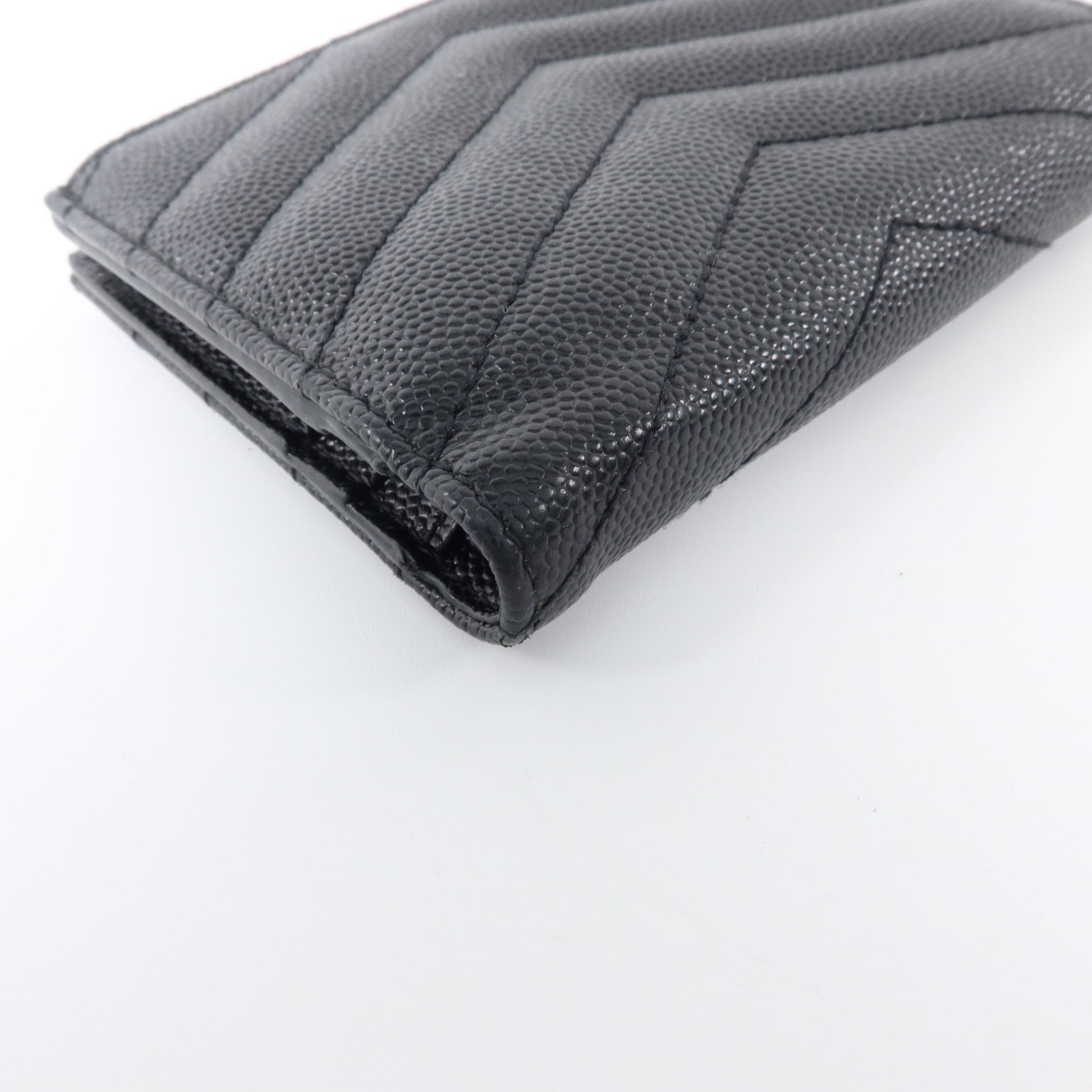 YVES SAINT LAURENT 牛皮皮革Cassandre Monogram Wallet金扣錢包