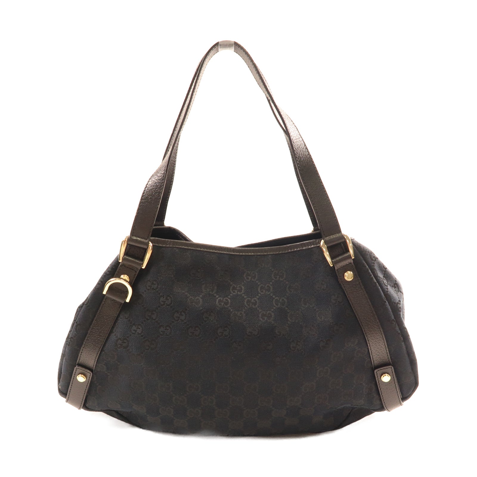 GUCCI 帆布Shoulder Bag金扣肩背袋黑色