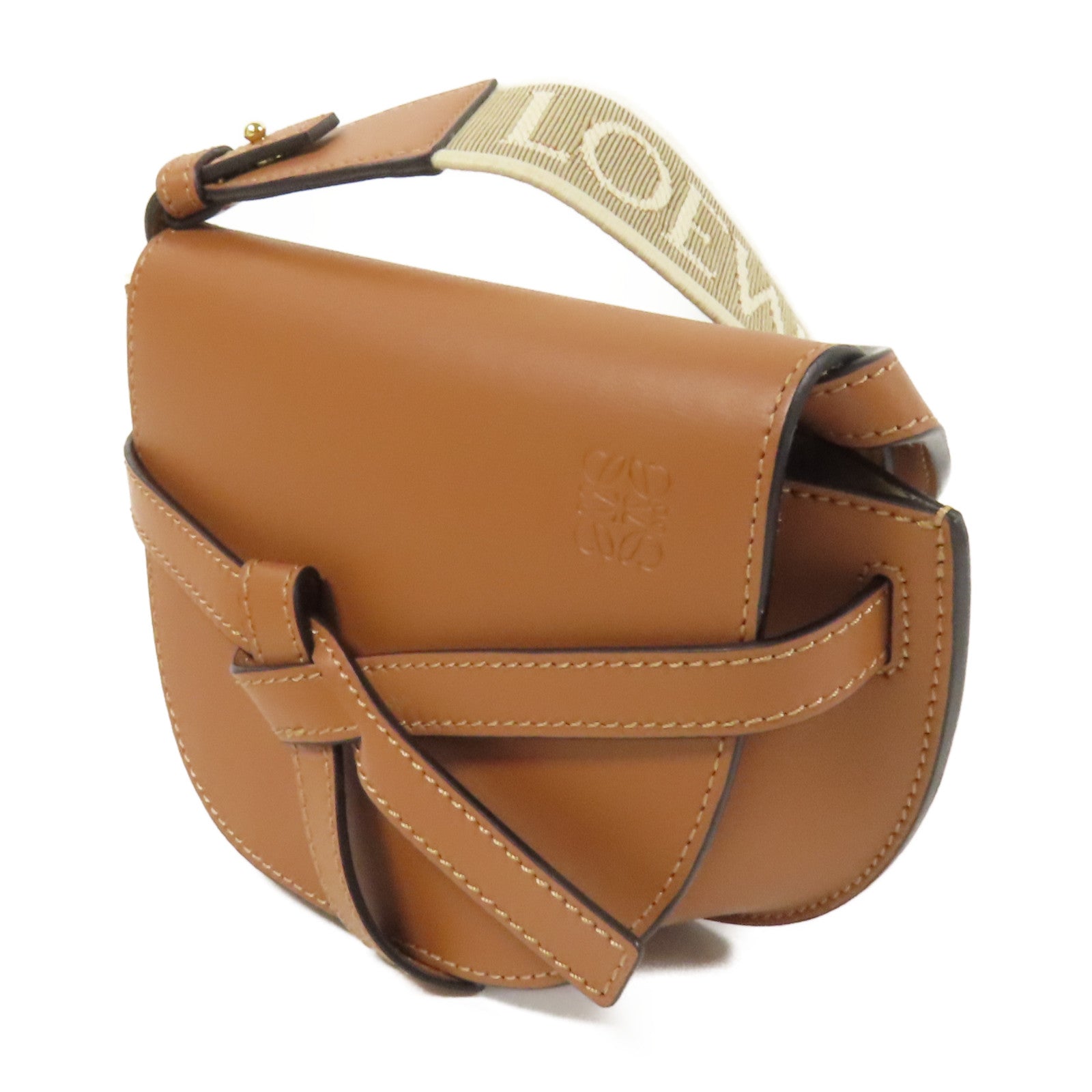 LOEWE 牛皮皮革Gate Dual Mini Bag金扣肩背袋