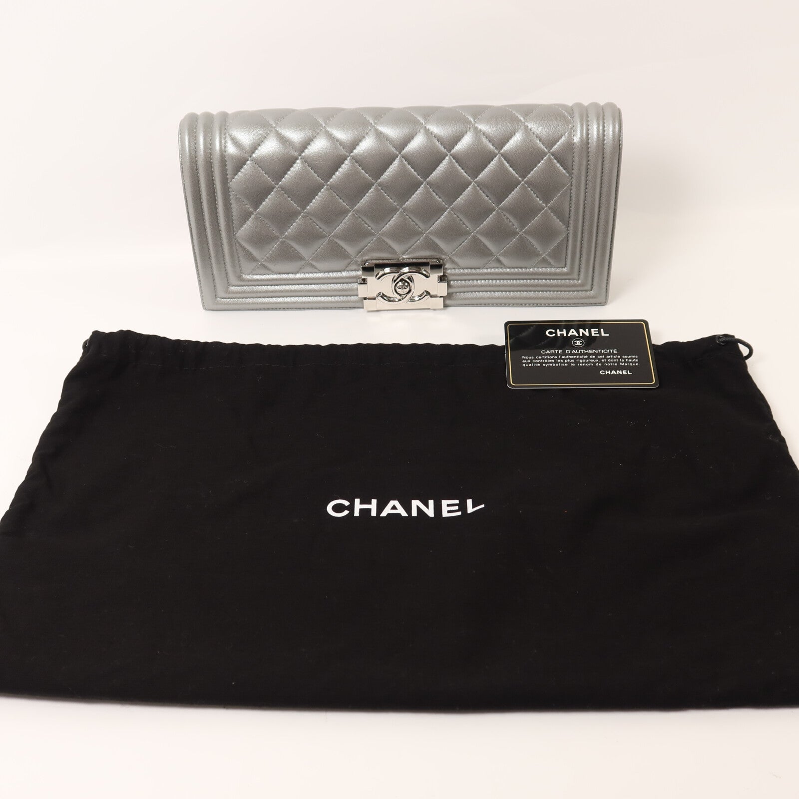 CHANEL 羊皮皮革Boy Clutch手拿包