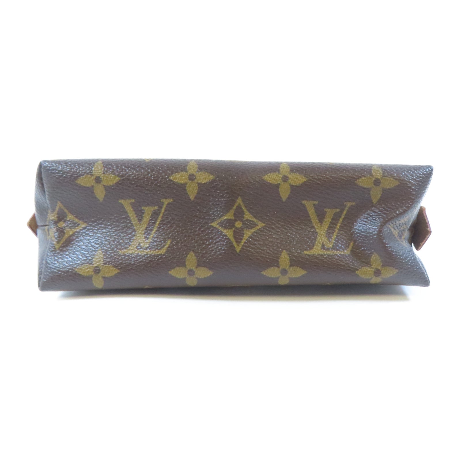 LOUIS VUITTON Monogram Cosmetic Pouch金扣小袋啡色