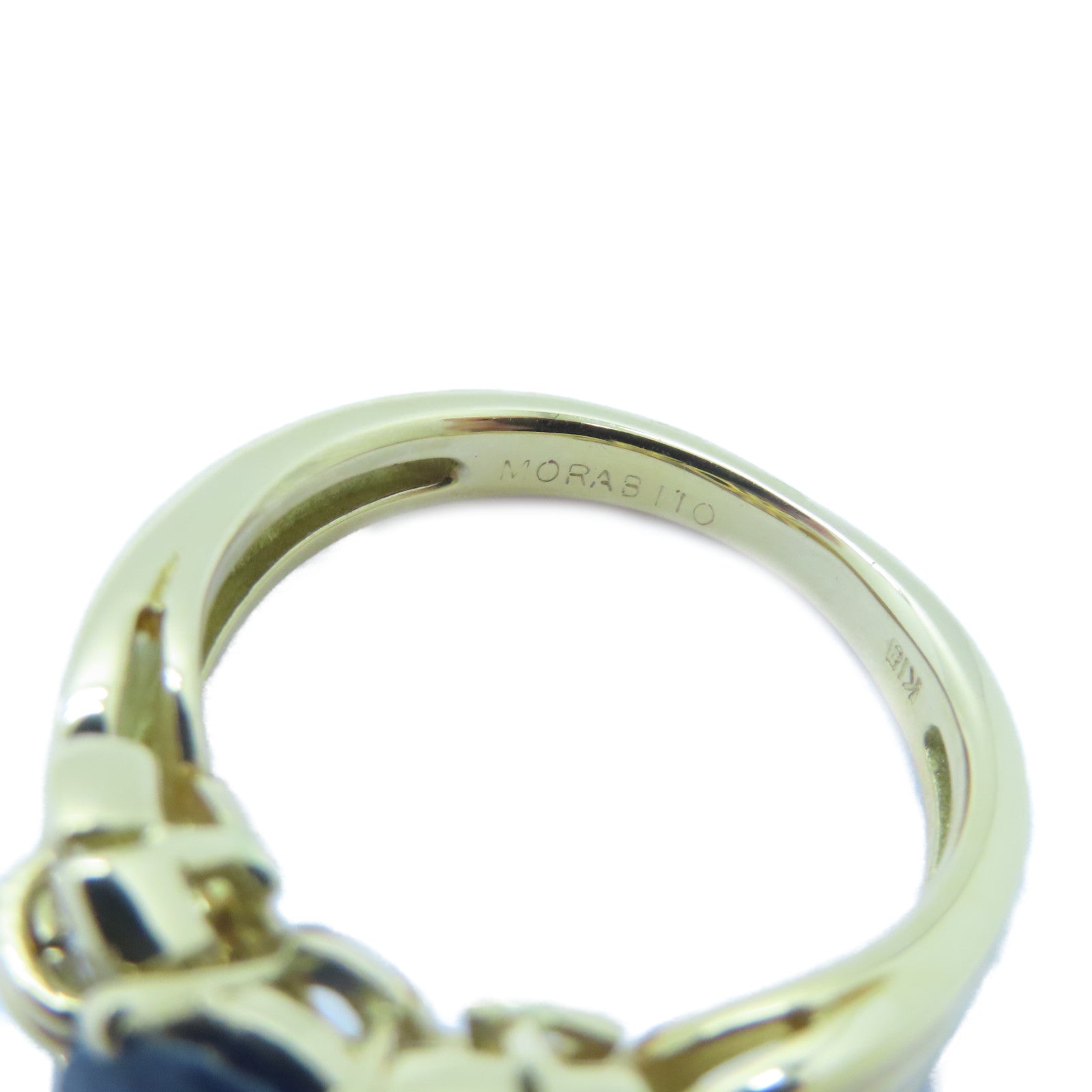 MORABITO 18K黃金Sapphire Ring藍寶石戒指US#5.5