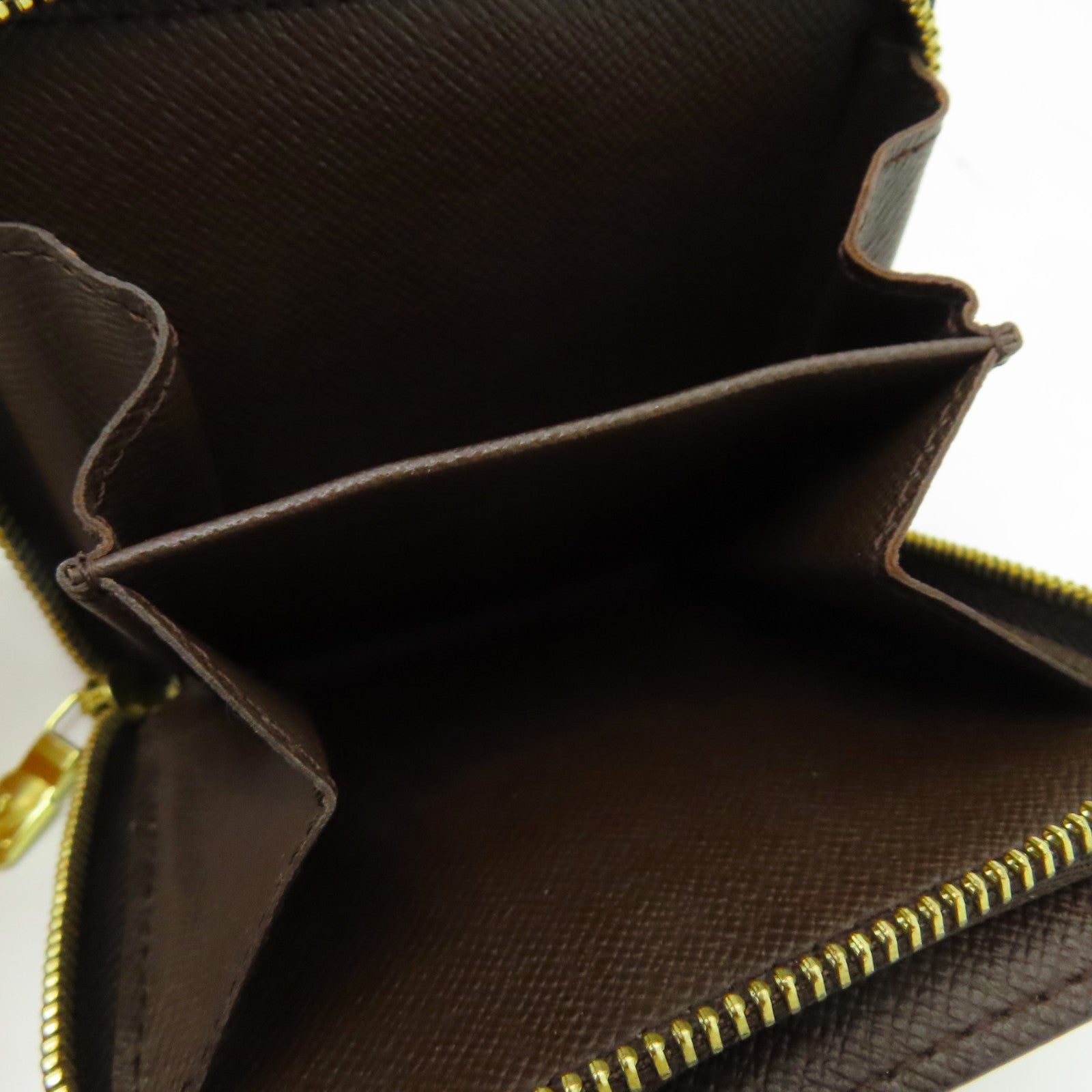 LOUIS VUITTON 【激減優惠】Damier Compact Zipper金扣錢包啡色