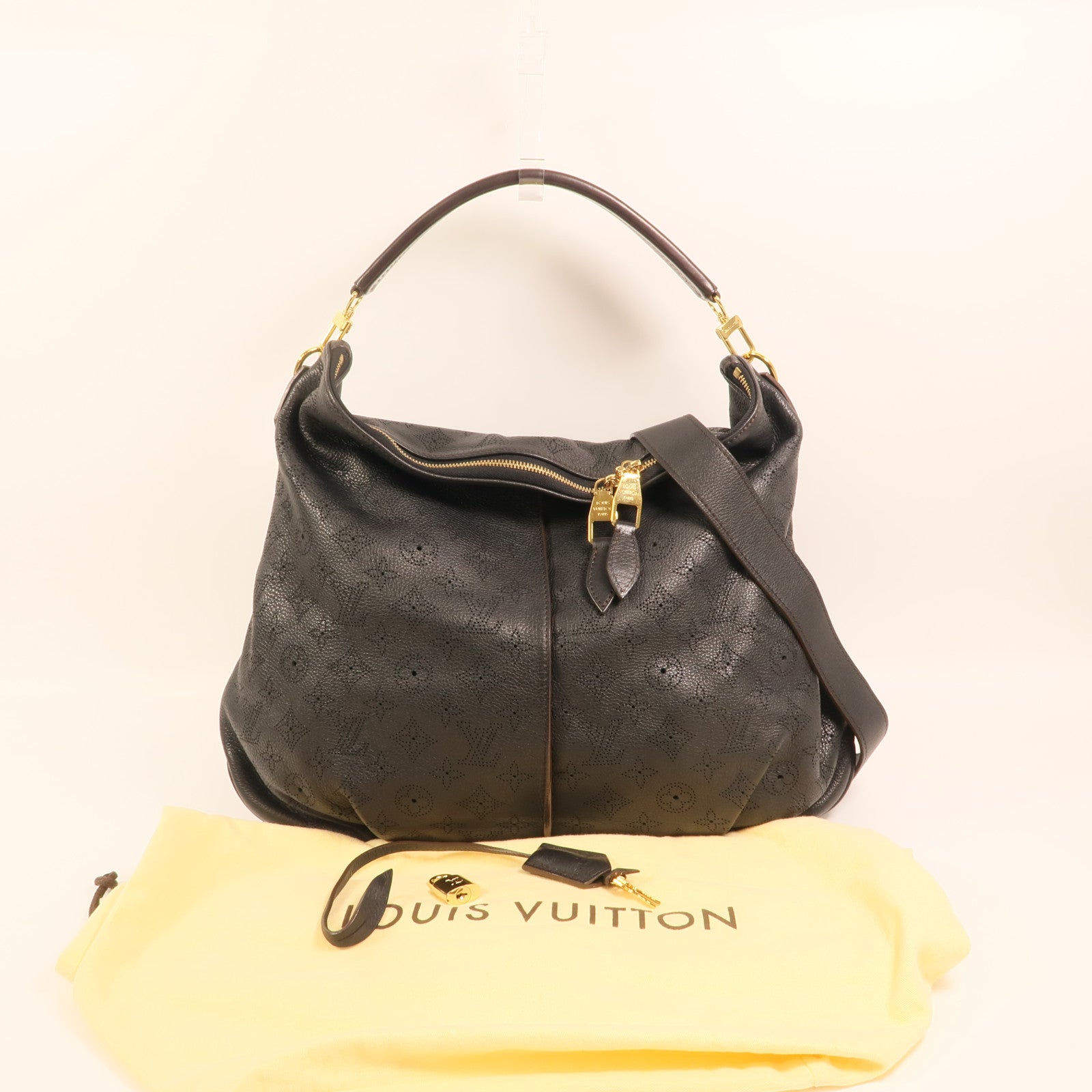 LOUIS VUITTON Monogram Mahina Salene PM金扣手挽肩背兩用袋