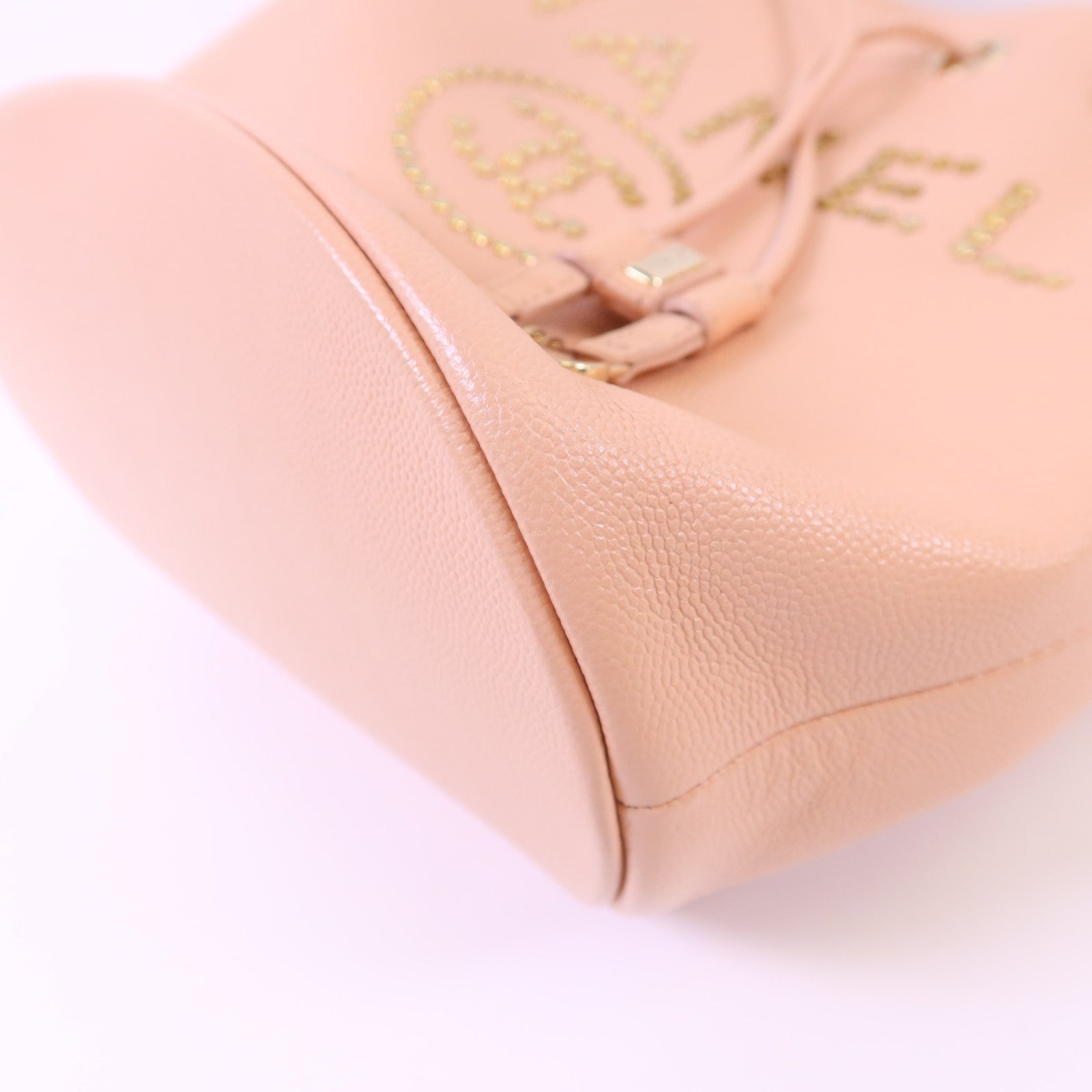 CHANEL 牛皮皮革Rivet Drawstring Bucket金扣肩背袋