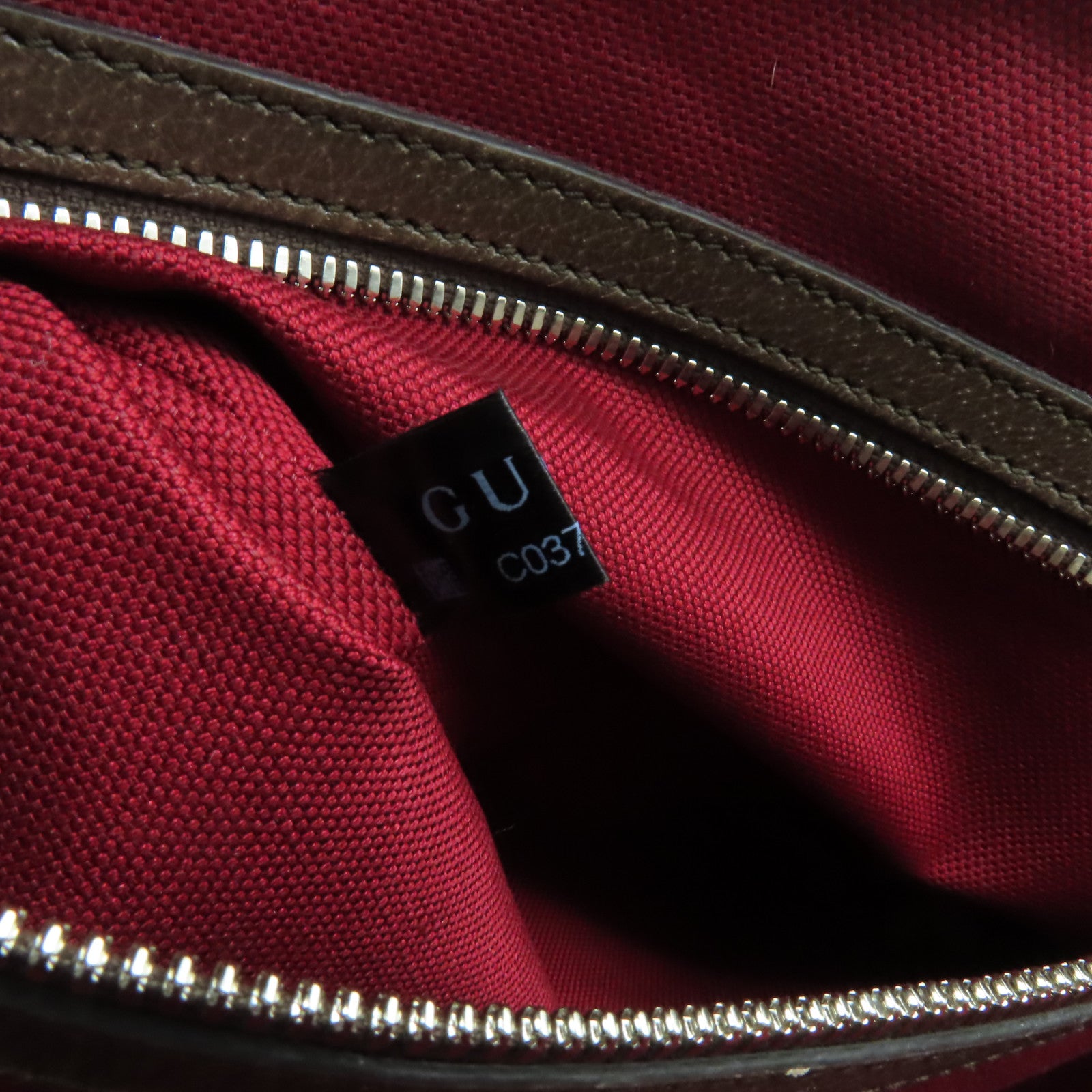 GUCCI 【激減優惠】塗層帆布Tote Bag銀扣手挽袋啡色