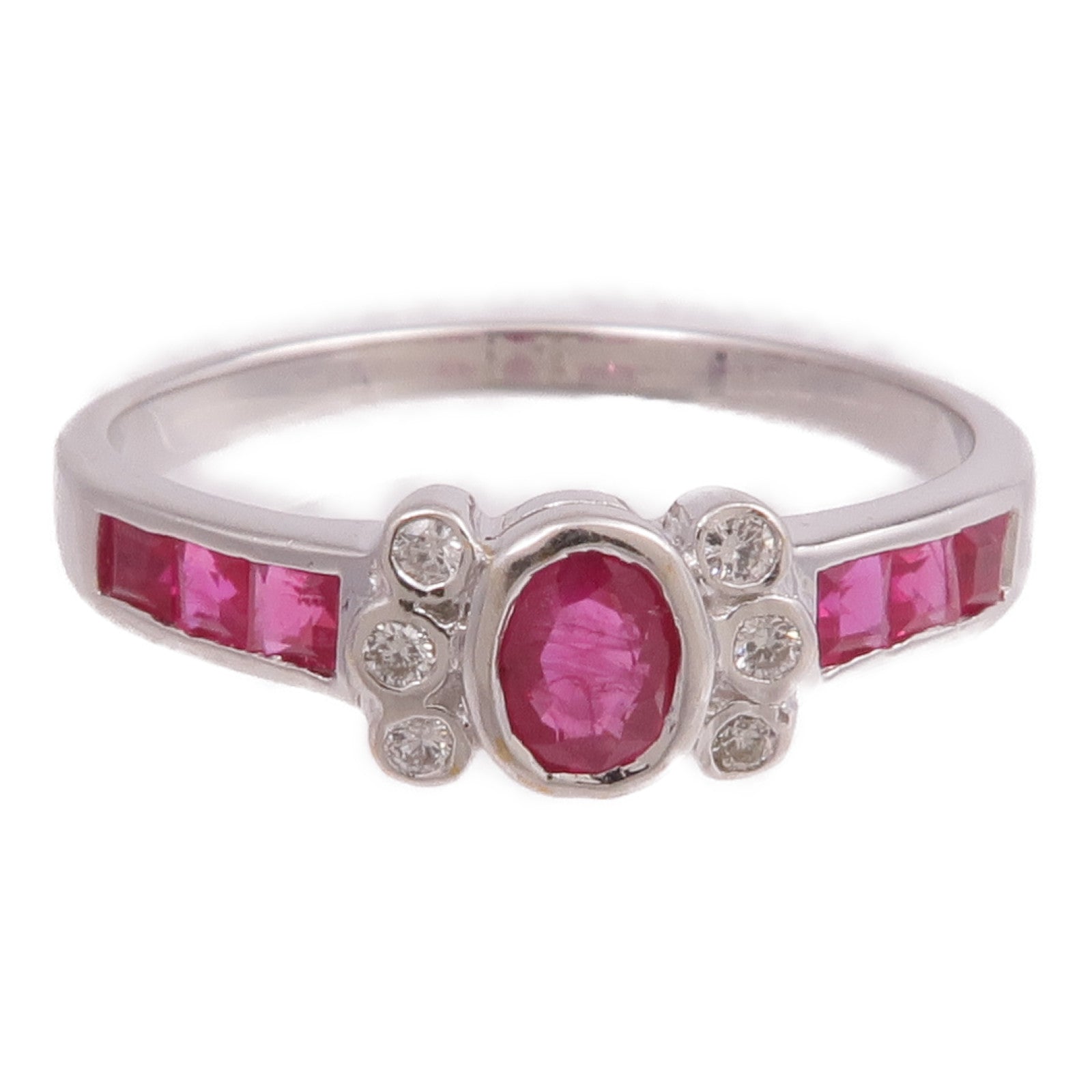 JEWELRY 【激減優惠】18K白金Ruby Ring紅寶石戒指US#6.5