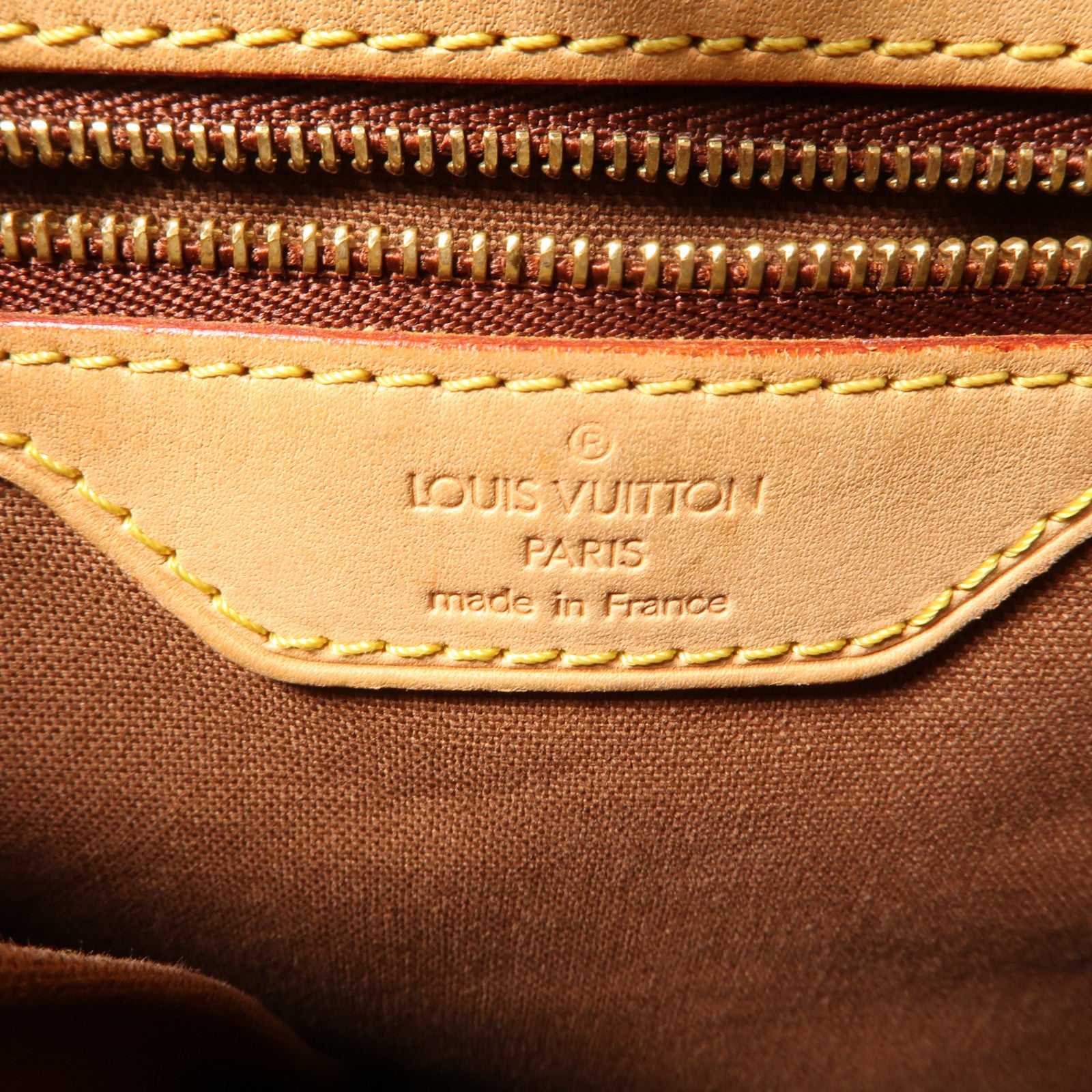 LOUIS VUITTON Monogram Batignolles金扣肩背袋棕色