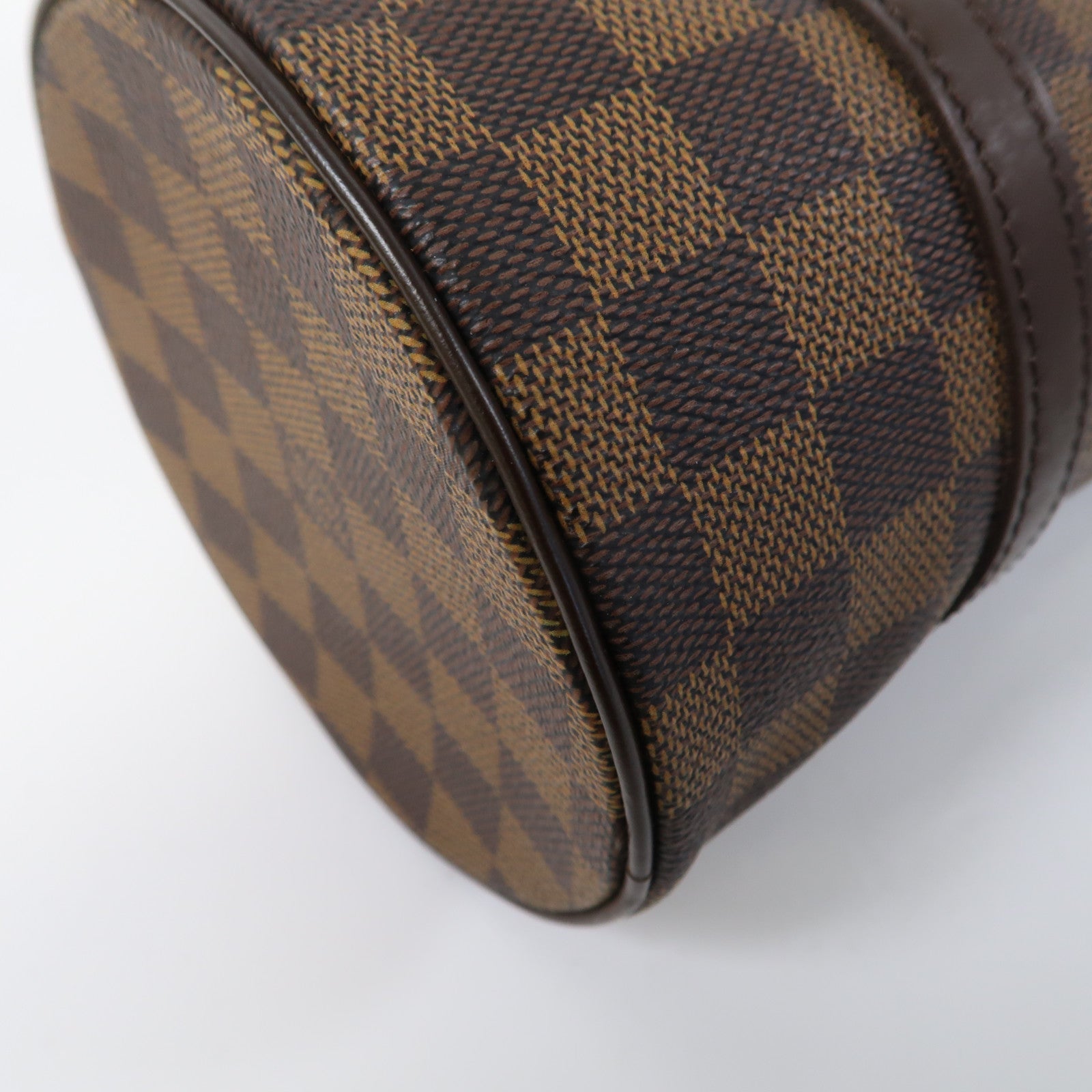 LOUIS VUITTON Damier Ebene Papillon PM金扣肩背袋啡色