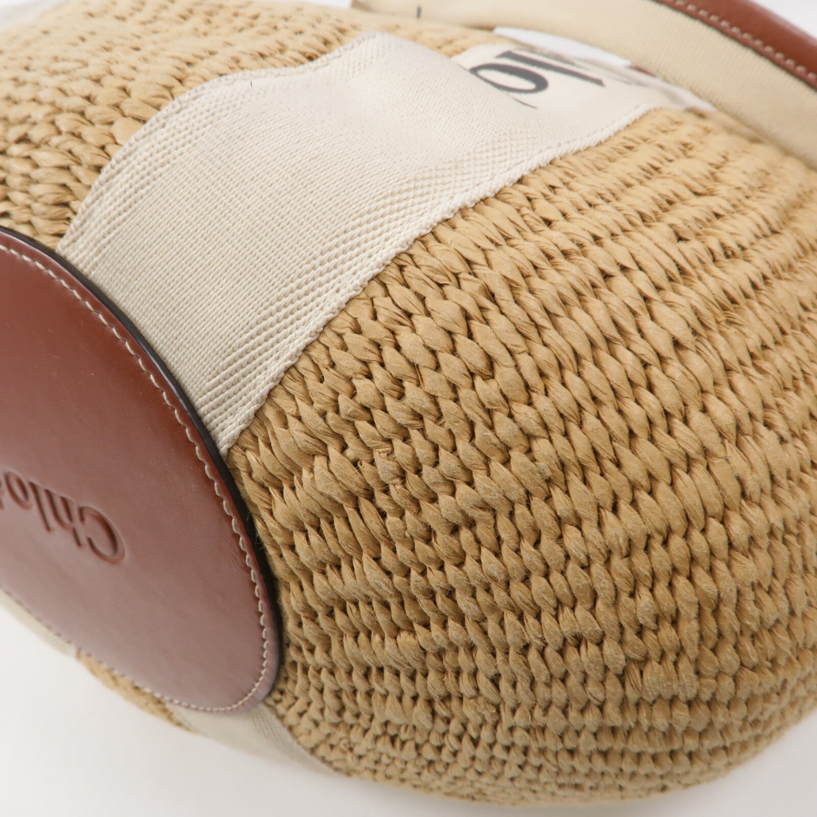 Chloe Raffia Woody Large肩背袋