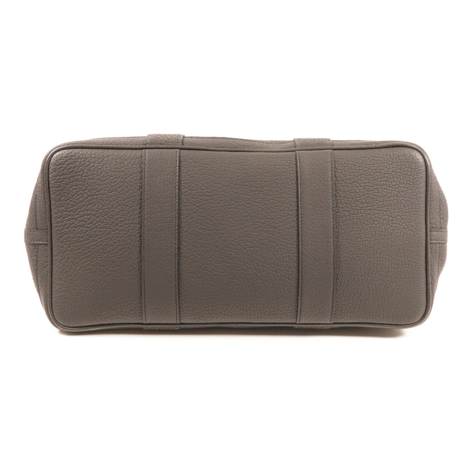 HERMES Negonda皮革Garden Party 36銀扣手挽袋Plomb