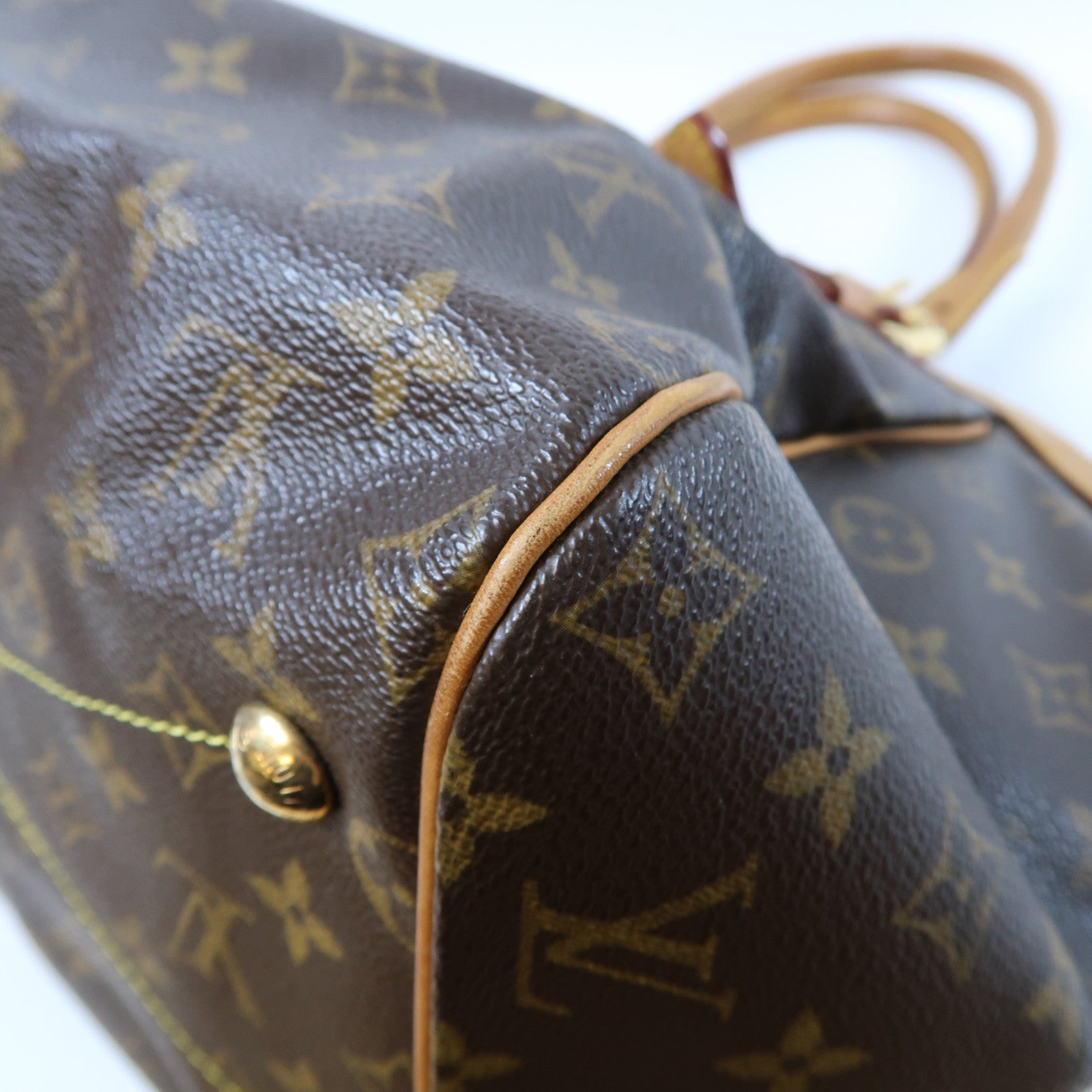 LOUIS VUITTON 【激減優惠】Monogram Tivoli GM金扣手挽袋啡色