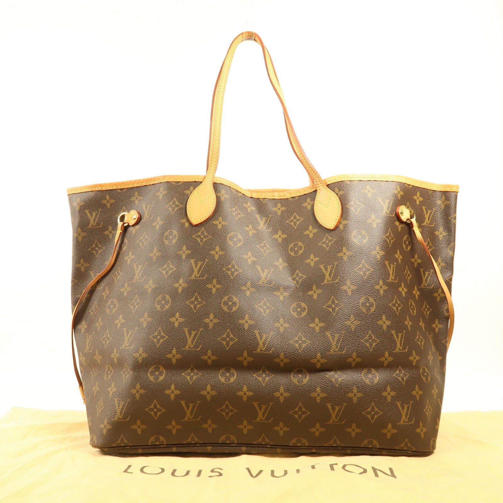 LOUIS VUITTON Monogram Neverfull GM金扣手挽袋