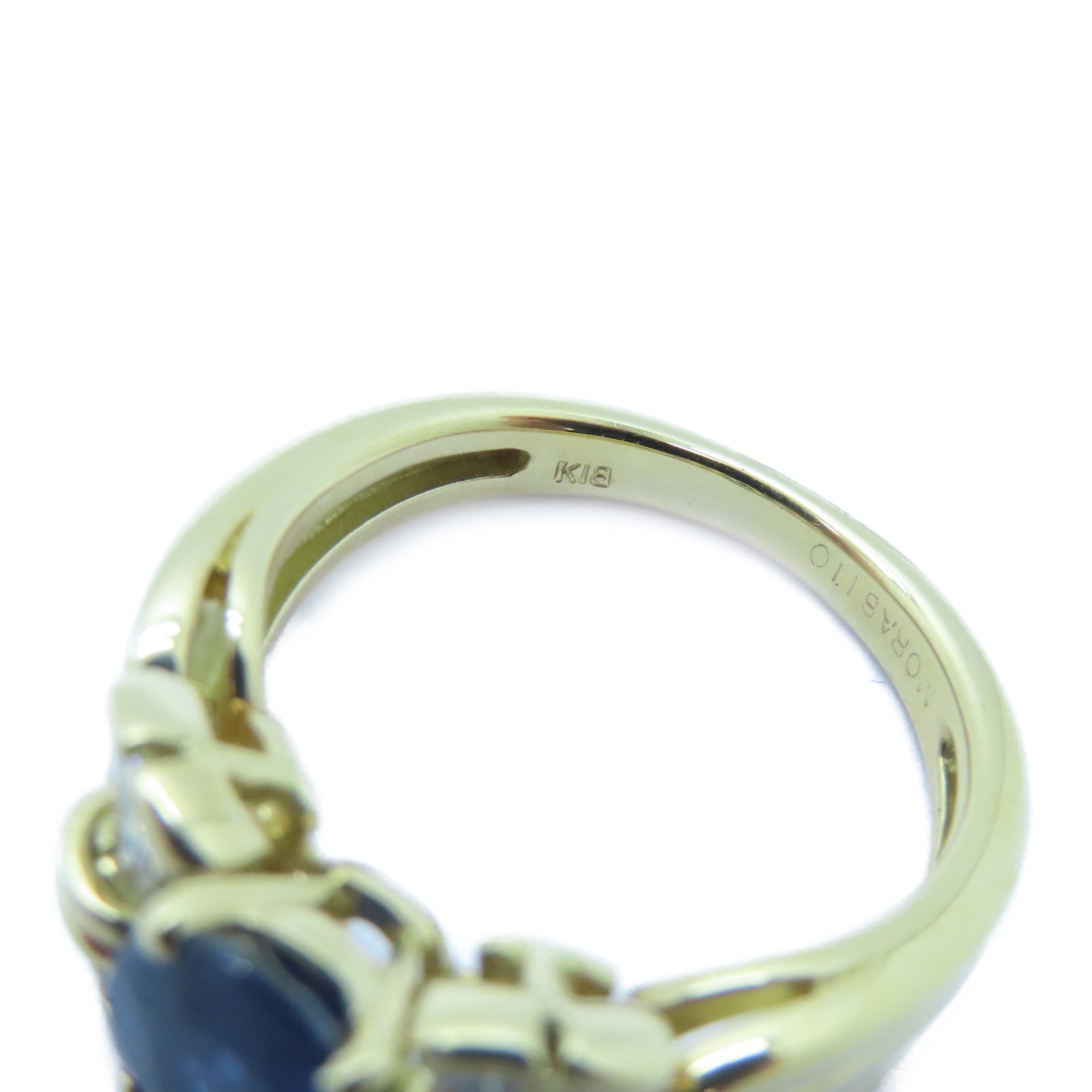 MORABITO 18K黃金Sapphire Ring藍寶石戒指US#5.5