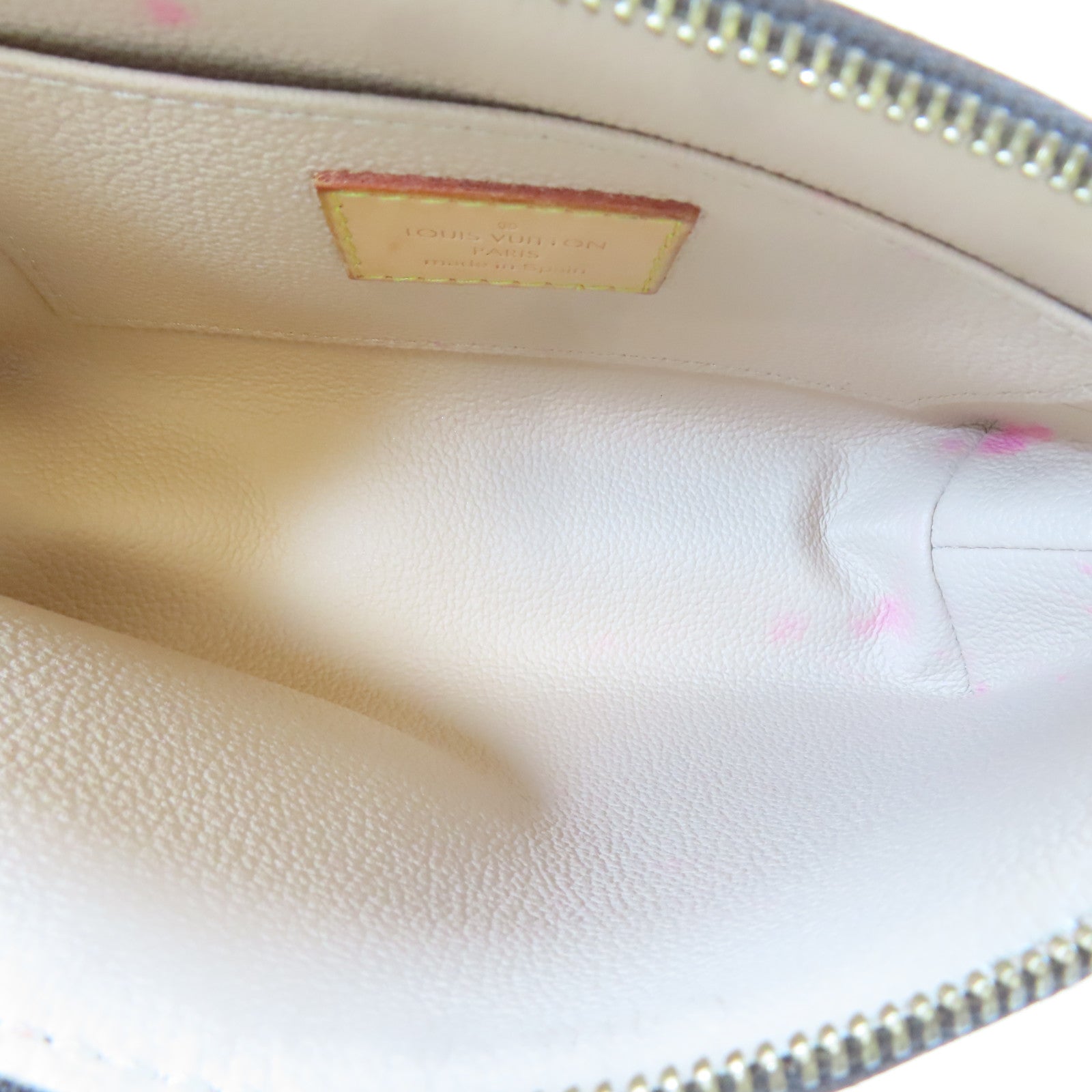 LOUIS VUITTON Monogram Cosmetic Pouch金扣小袋啡色