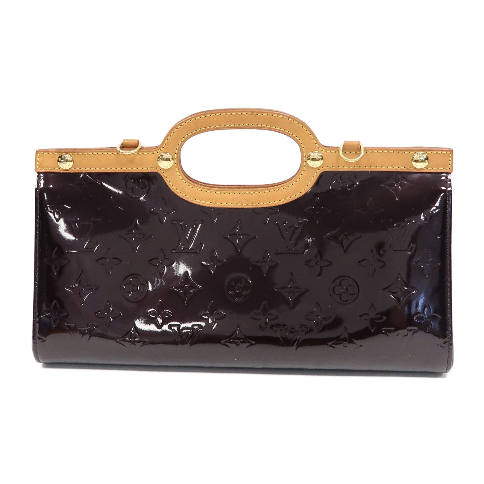 LOUIS VUITTON Monogram Vernis Roxbury Drive金扣手挽肩背兩用袋紅色