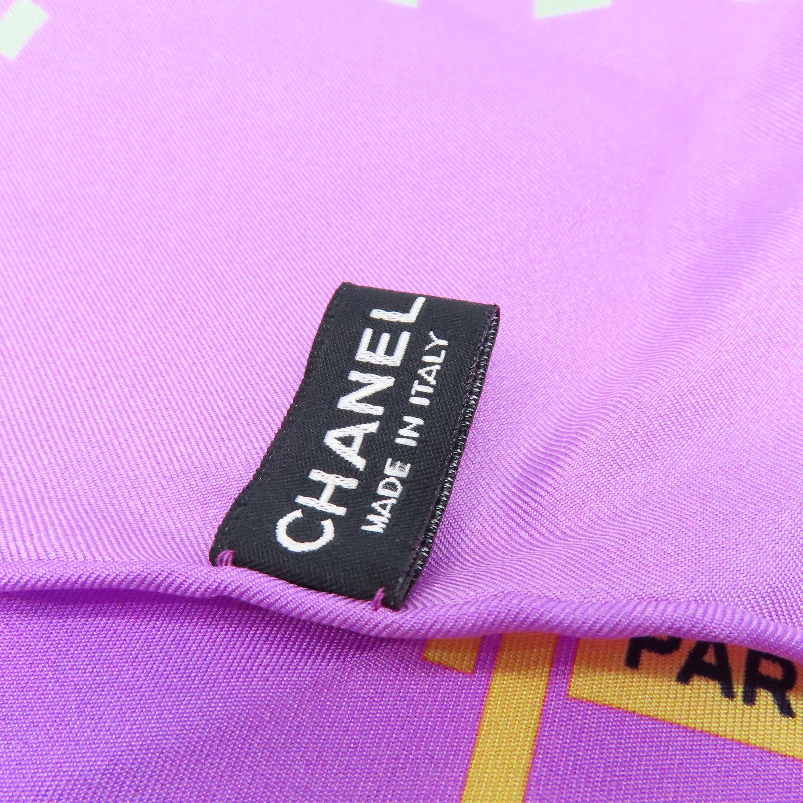 CHANEL 【激減優惠】絲質Scarf絲巾紫色/彩色