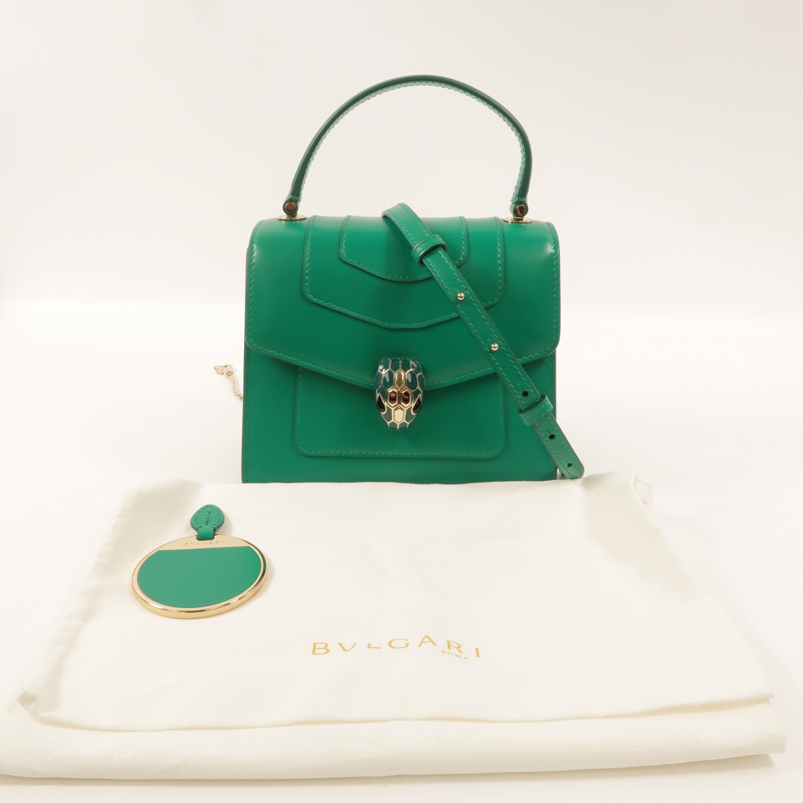 BVLGARI 牛皮皮革Serpenti Forever Mini手挽肩背兩用袋