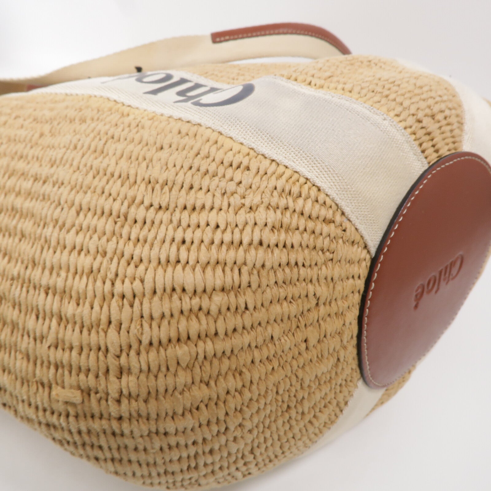 Chloe Raffia Woody Large肩背袋