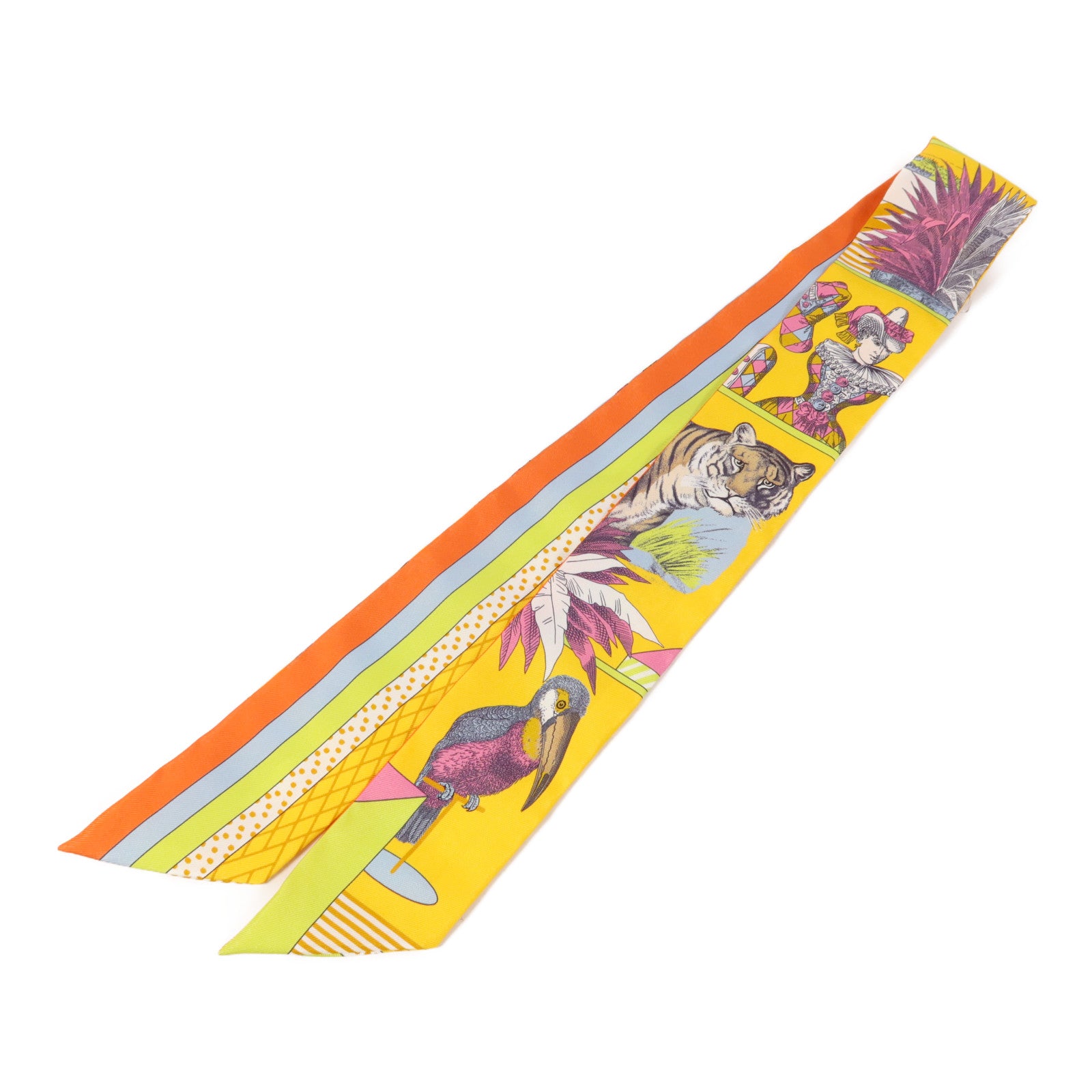 HERMES 【激減優惠】絲質Twilly絲巾Multicolor