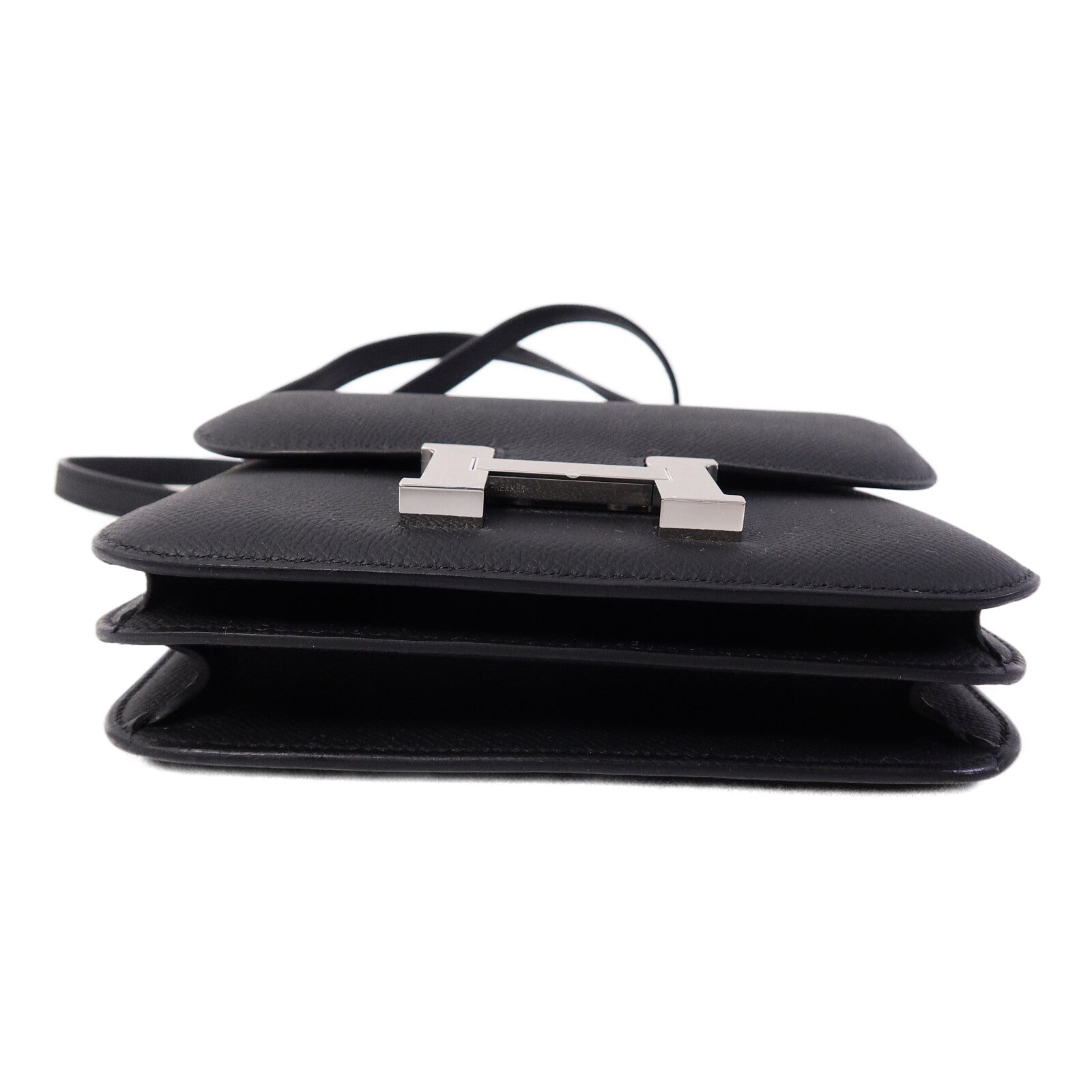 HERMES Epsom皮革Mini Constance肩背袋Noir