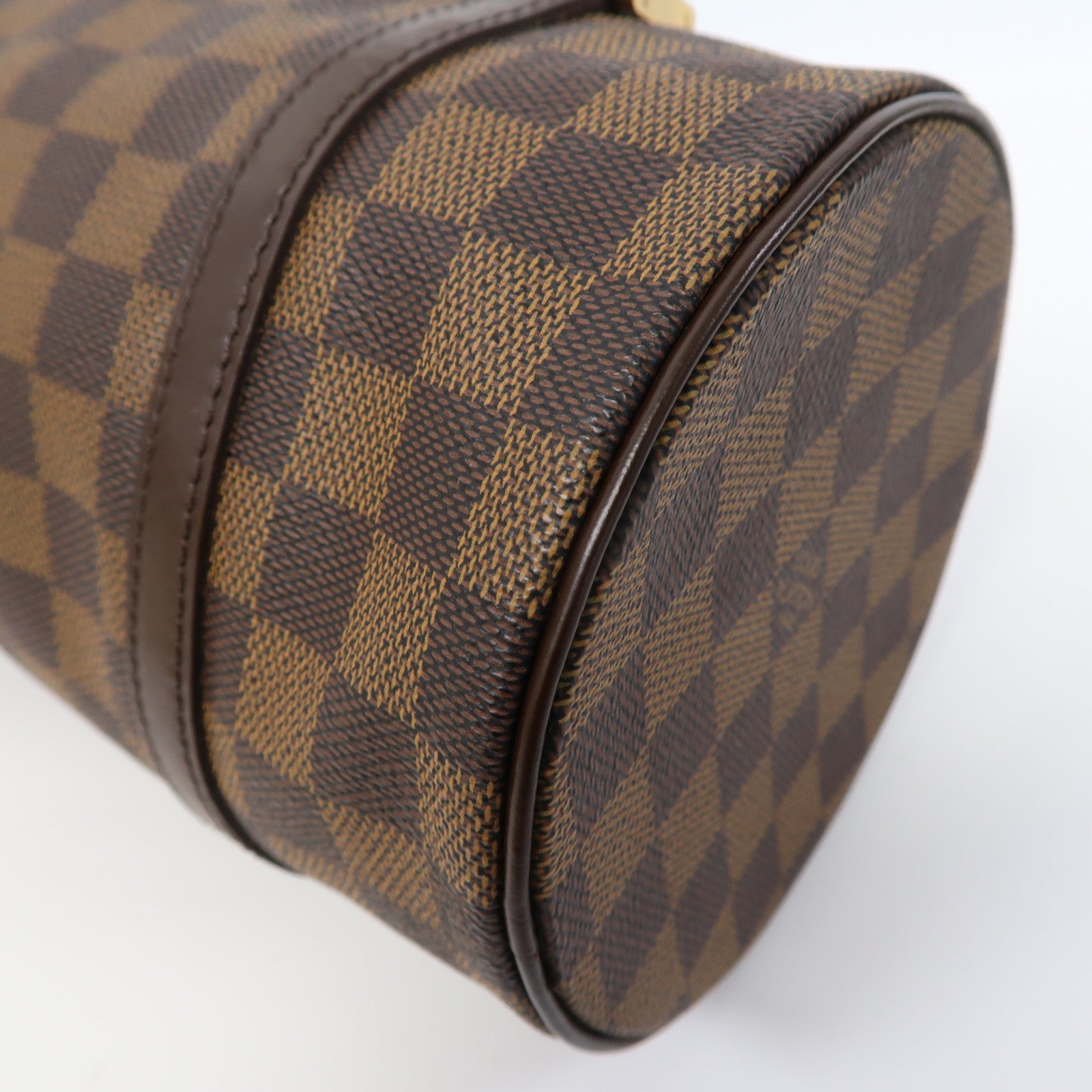 LOUIS VUITTON Damier Ebene Papillon PM金扣肩背袋啡色