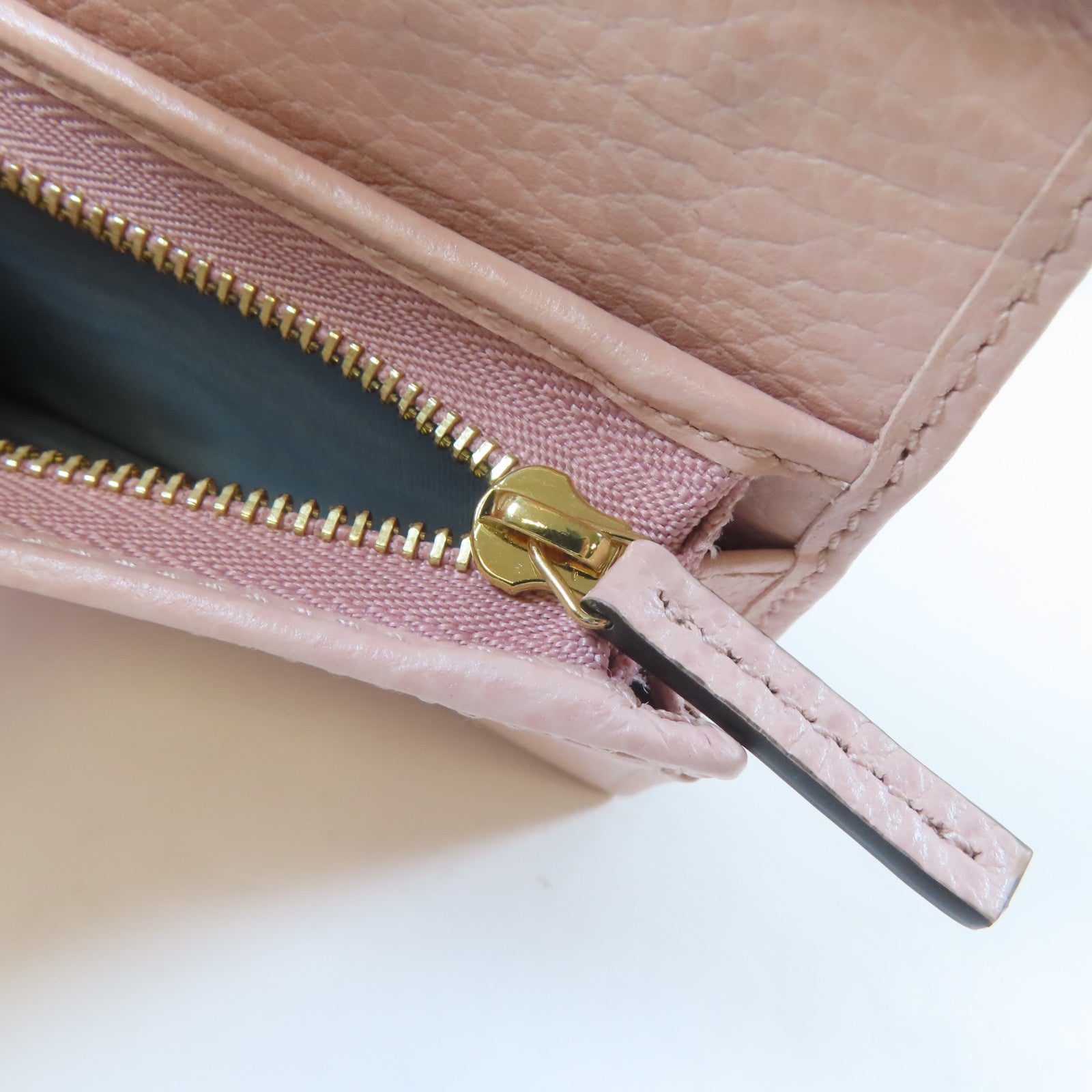 GUCCI 牛皮皮革Bifold Wallet金扣錢包灰色