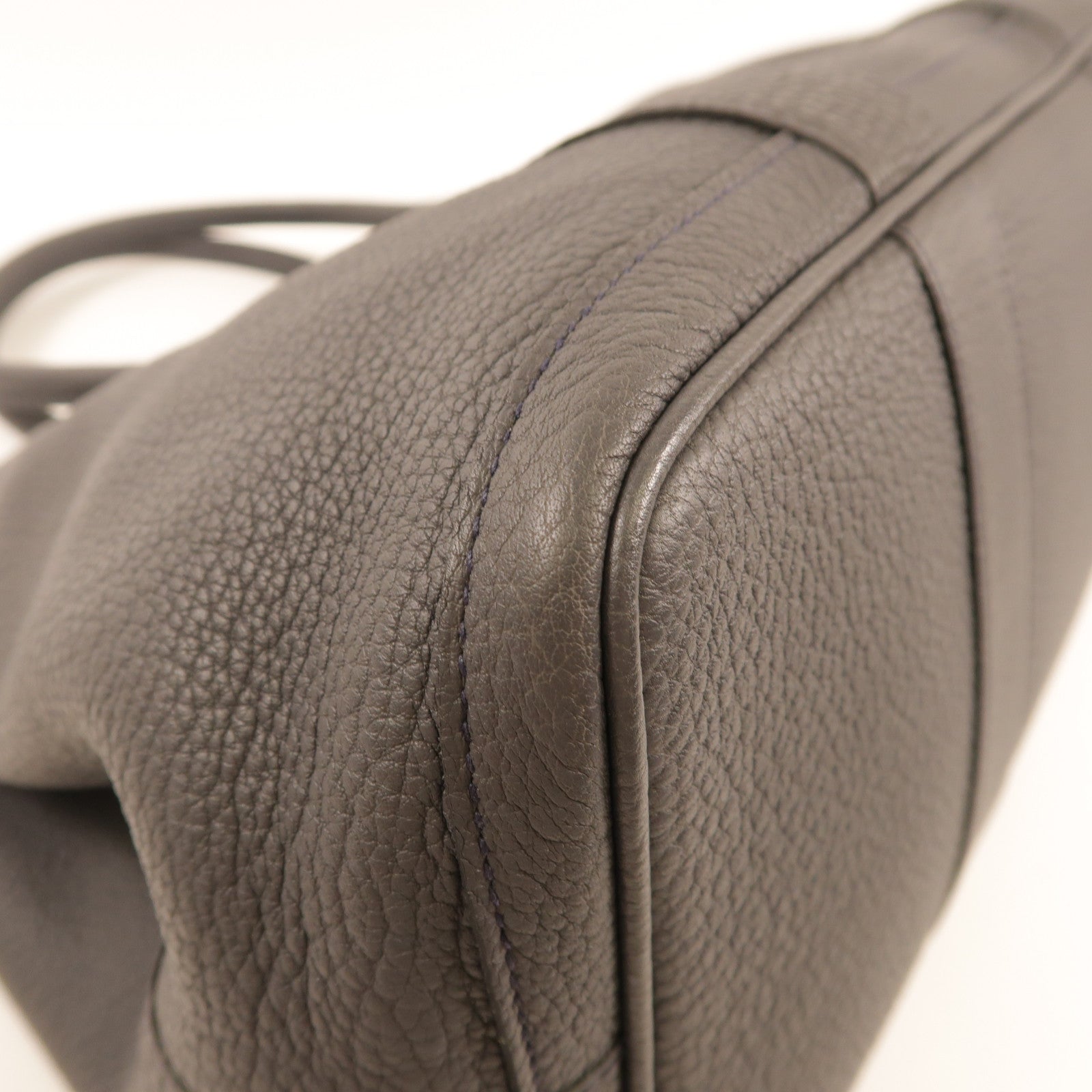 HERMES PHW Garden Party 36 Handbag Negonda Leather Plomb