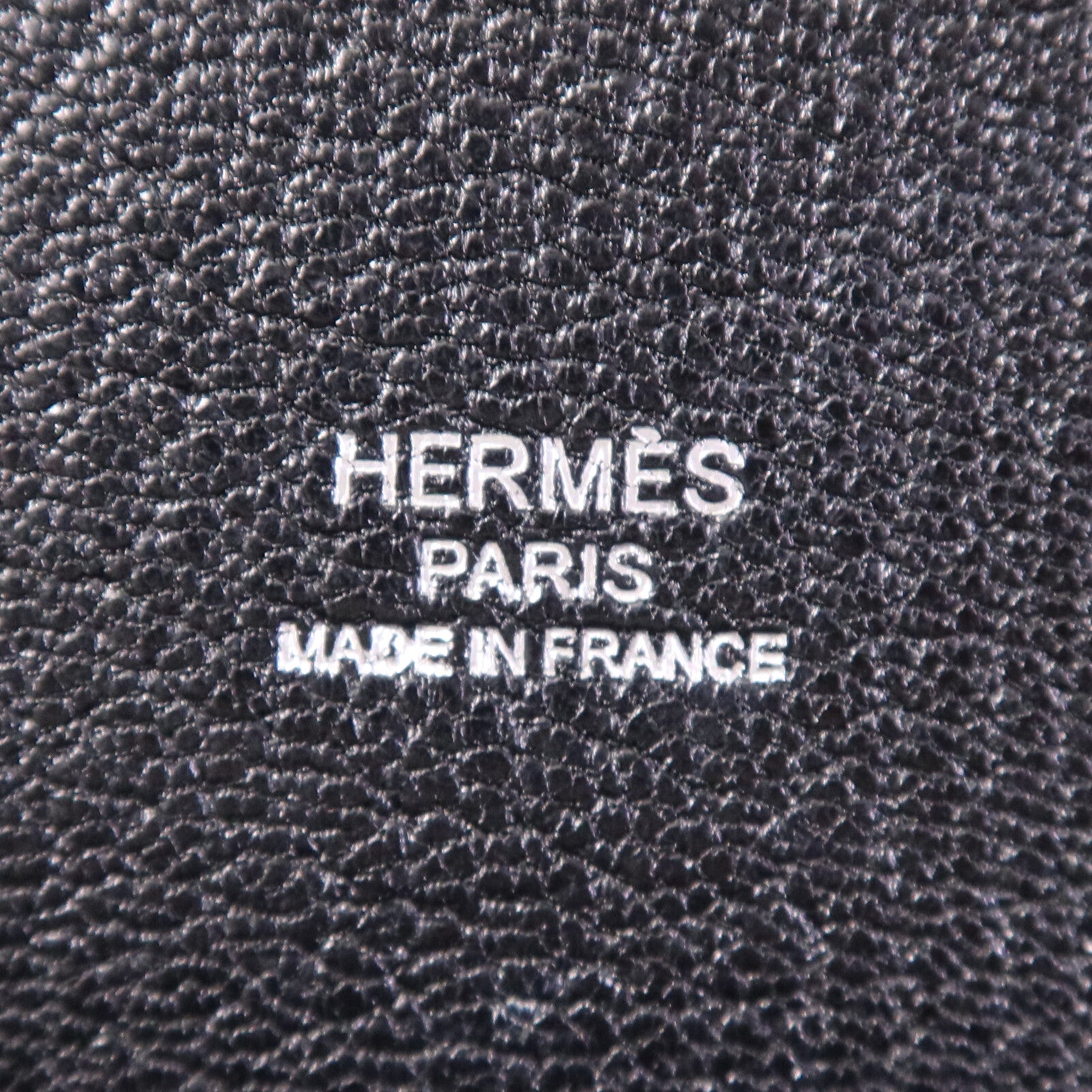 HERMES Clemence皮革Jypsiere 28銀扣肩背袋Noir