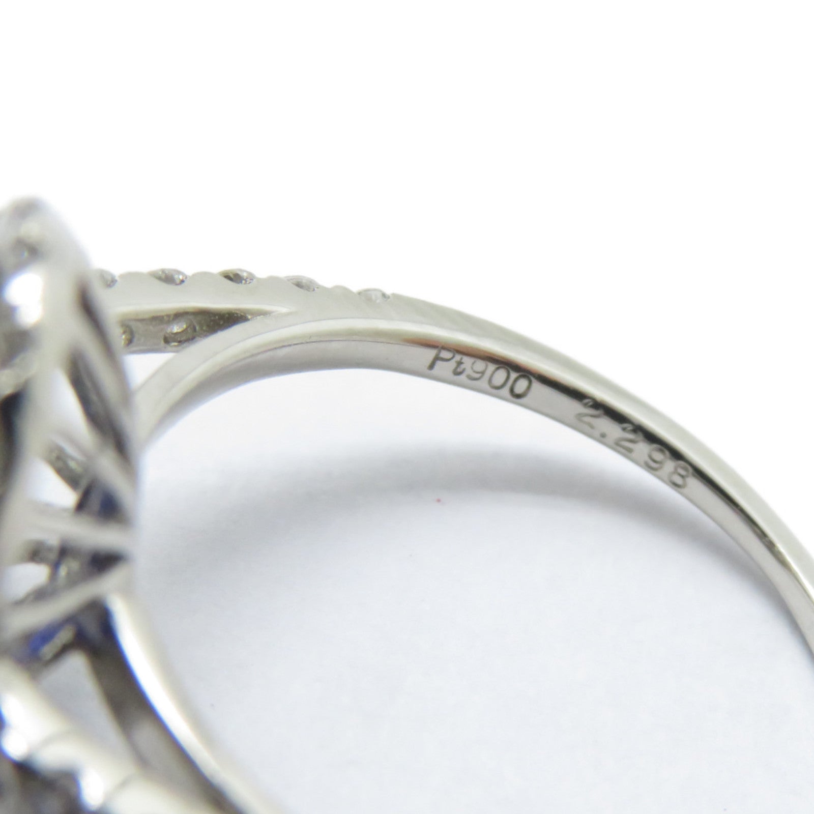 JEWELRY 【激減優惠】PT900鉑金Sapphire Ring 2.298ct藍寶石/0.52ct鑽石戒指US#5.5