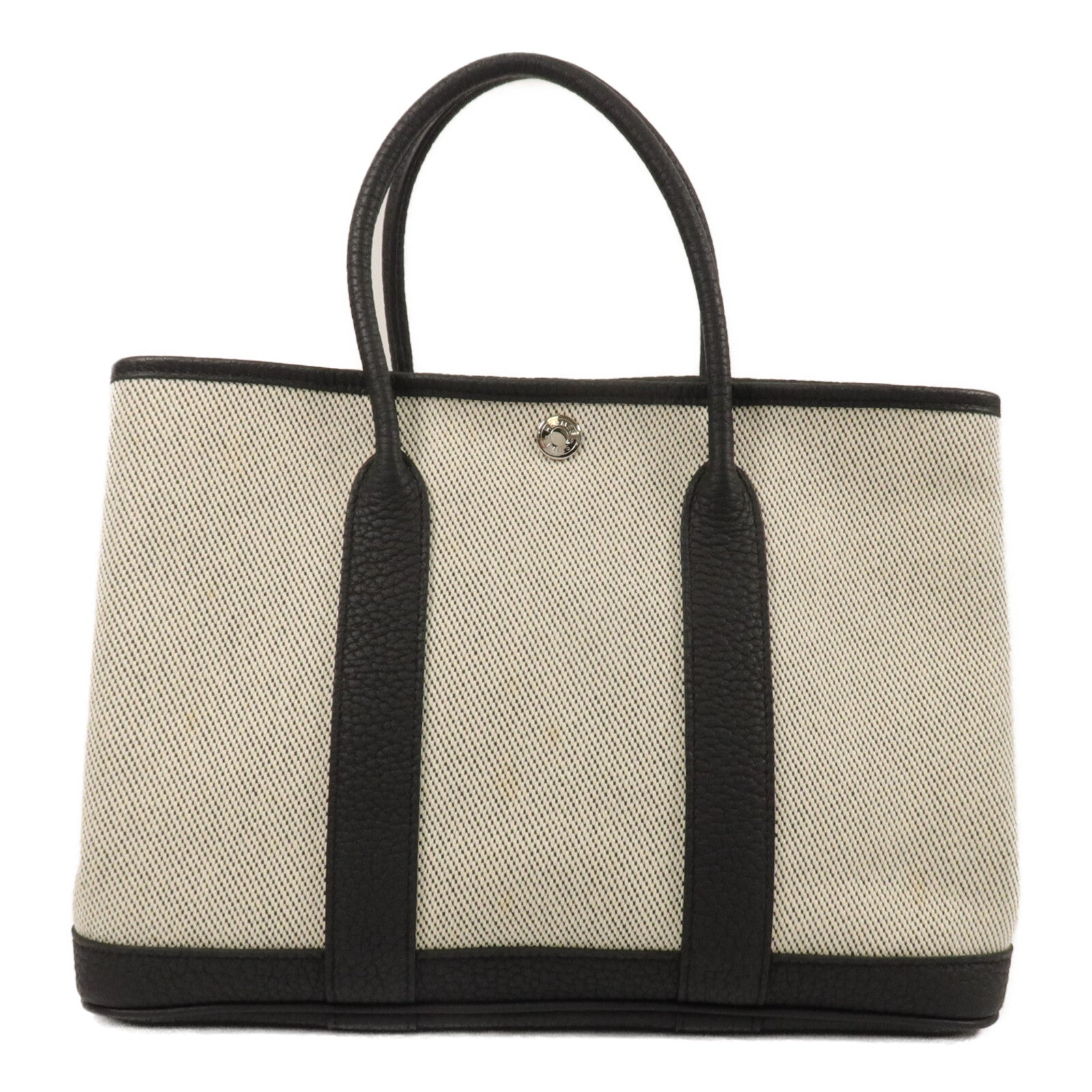 HERMES 帆布Garden Party TPM手挽袋Noir